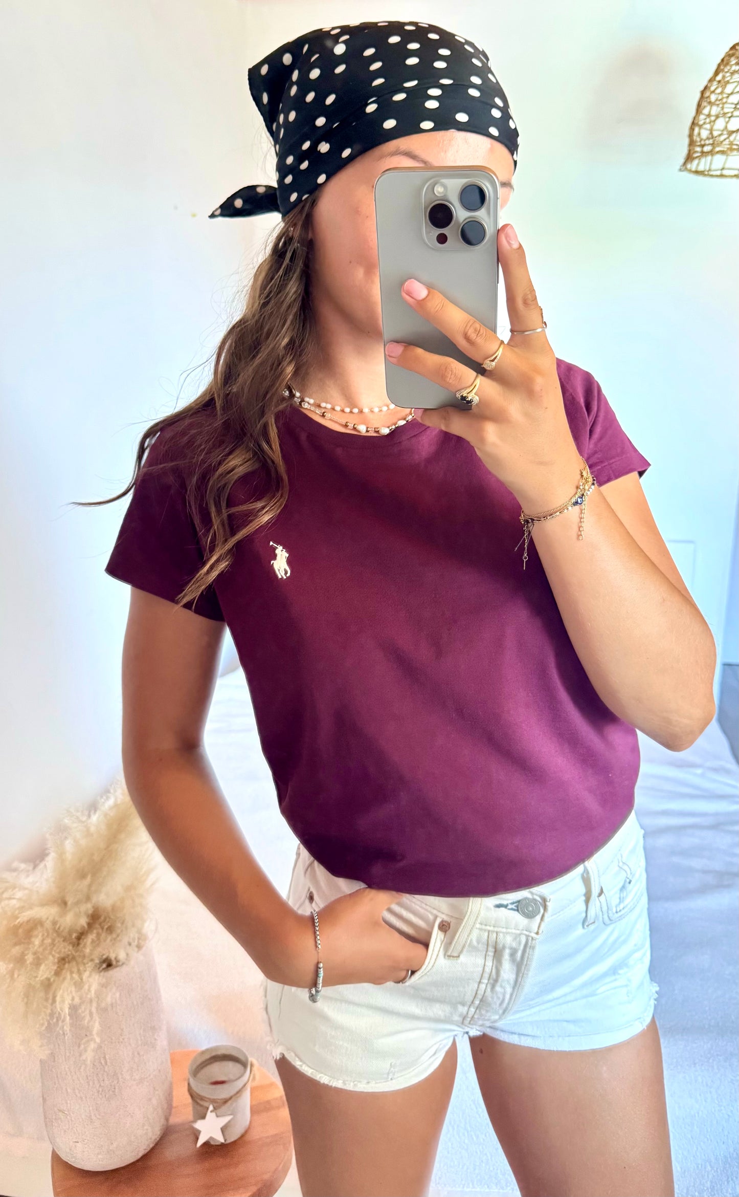 T-shirt bordeaux Ralph Lauren - M