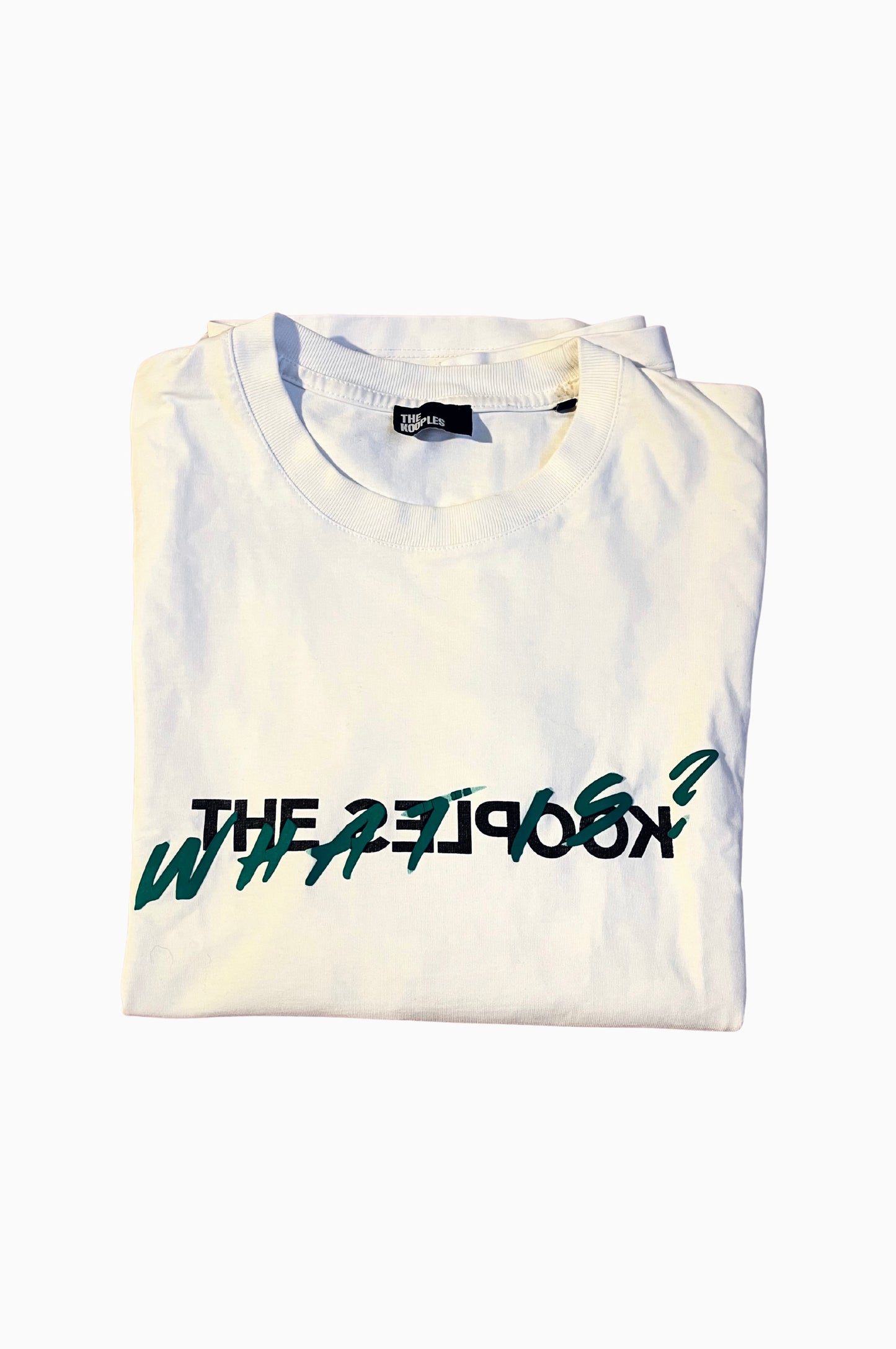 T-shirt blanc « What is? » - S