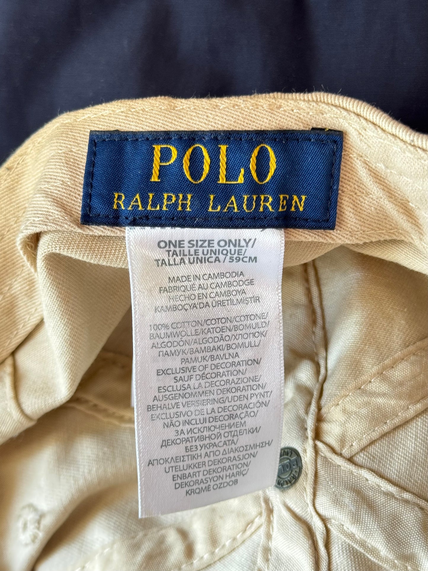 Casquette beige Polo Bear Ralph Lauren - TU