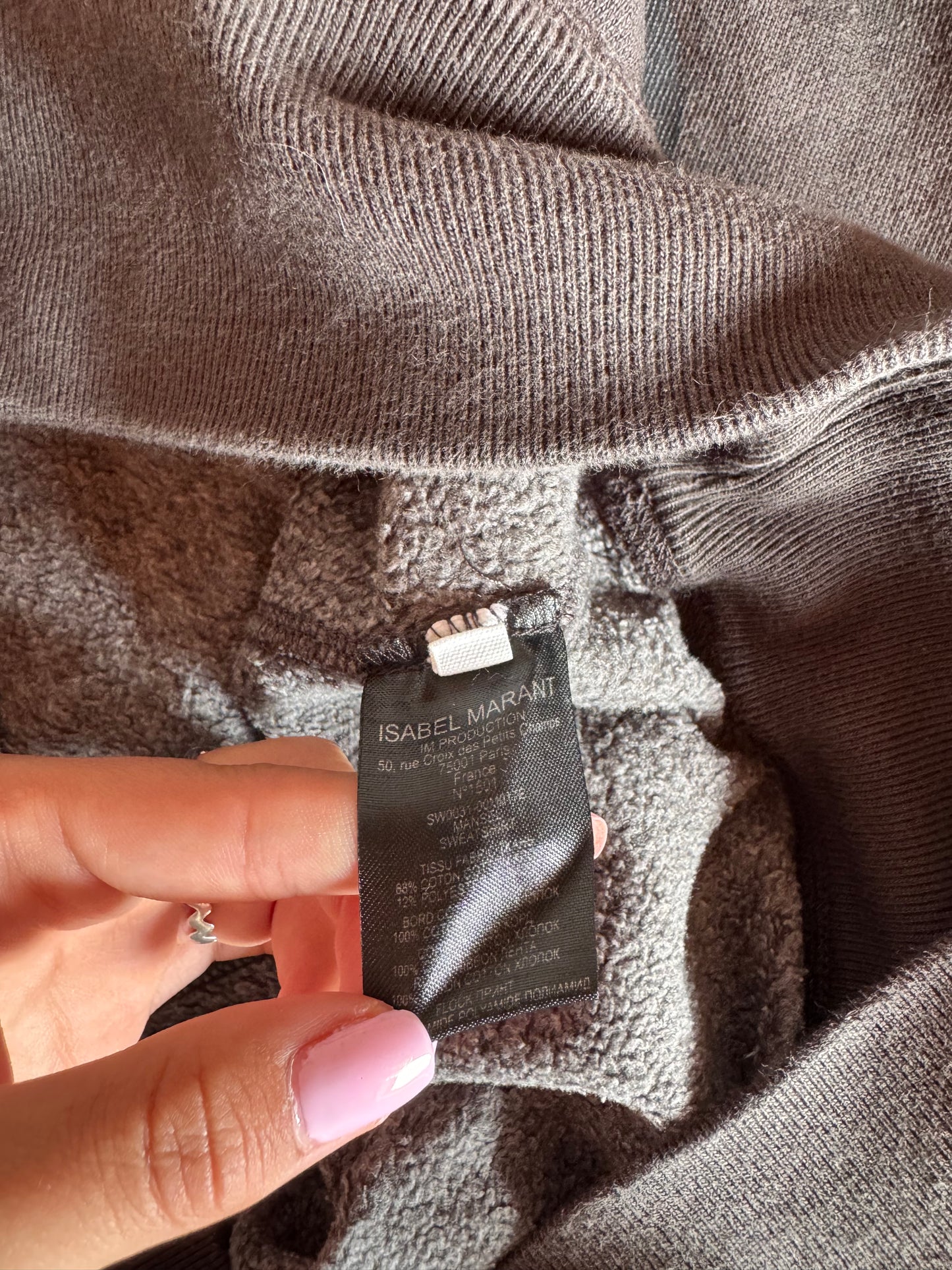 Sweat à capuche noir chiné Isabel Marant - L/XL