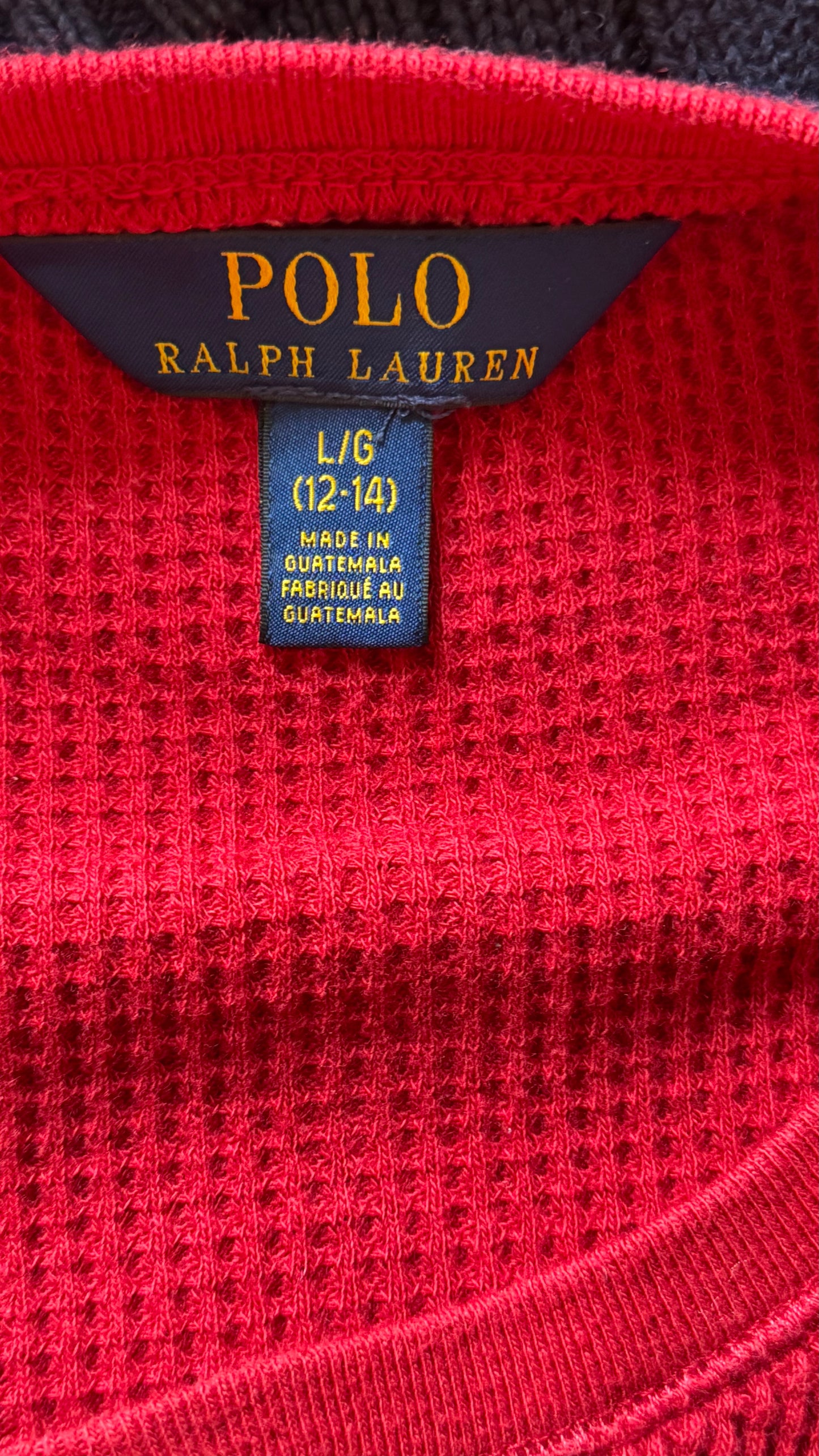 Pull polo rouge Ralph Lauren - XS