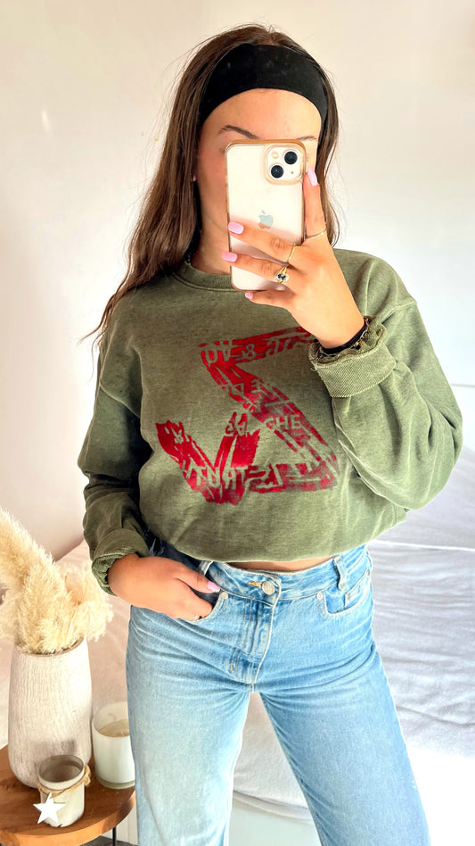 Sweat col rond kaki Zadig & Voltaire - S/M