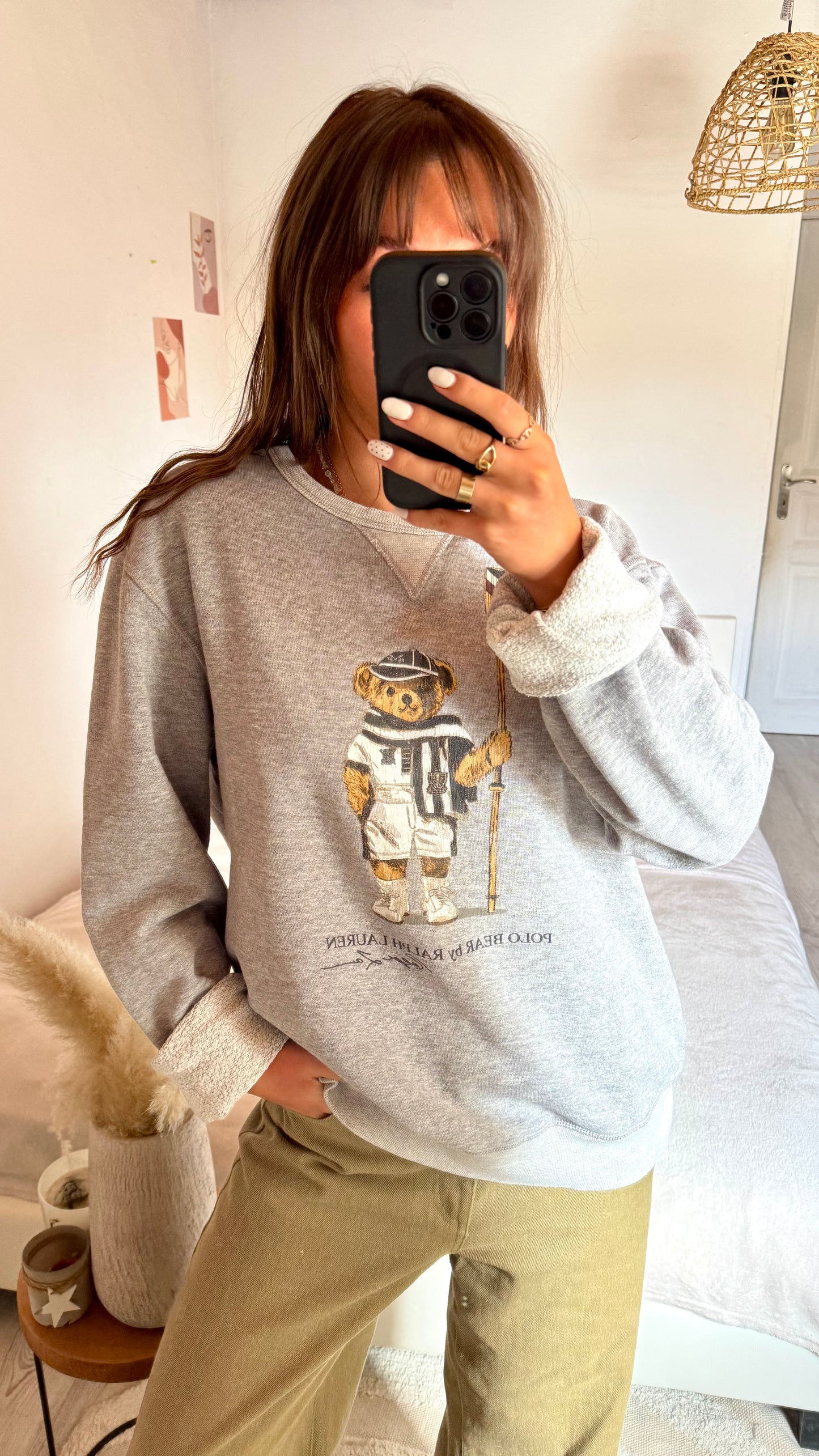 Sweat gris Teddy Bear Ralph Lauren - L unisex