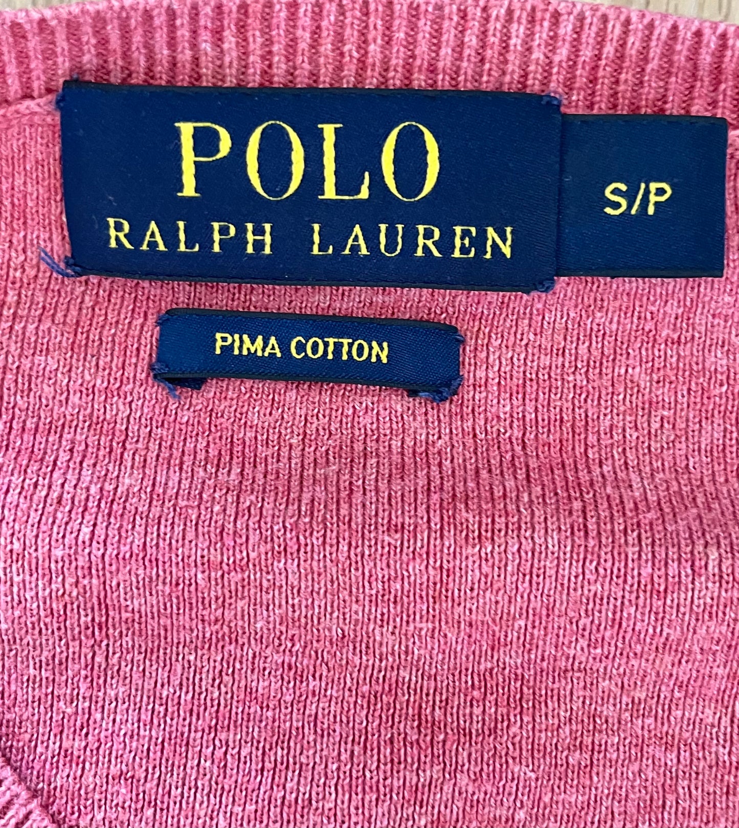 Pull col V rose Ralph Lauren - S homme / L femme