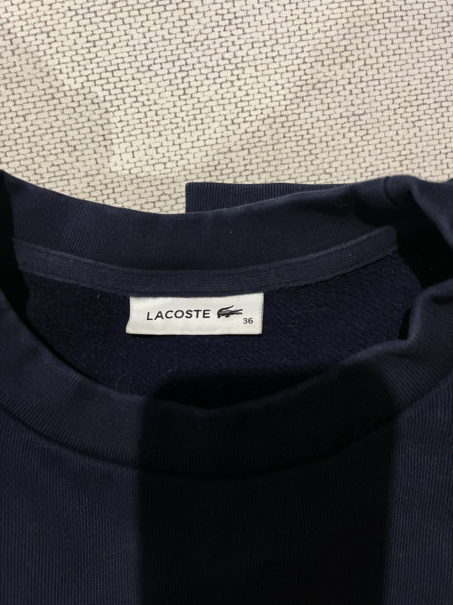 Pull bleu marine Lacoste - S