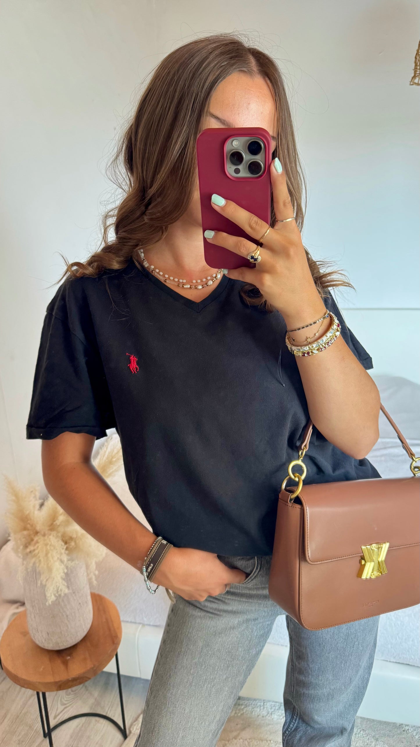 T-shirt noir Ralph Lauren - M homme / L femme