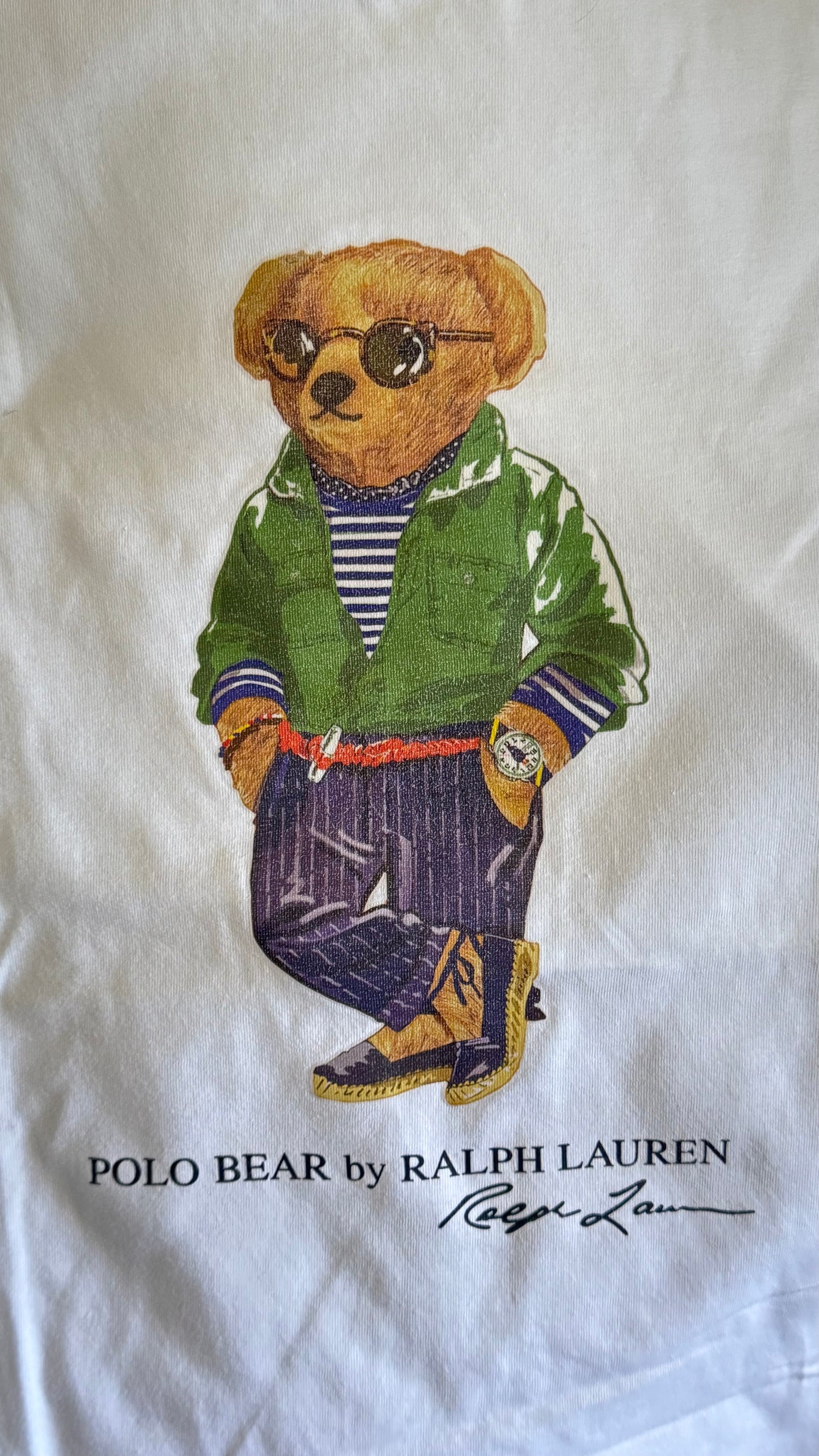 T-shirt blanc nounours Ralph Lauren -S