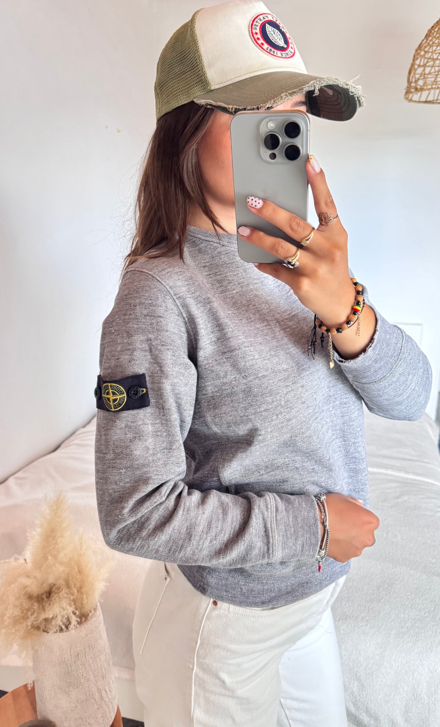 Pull gris Stone Island - S