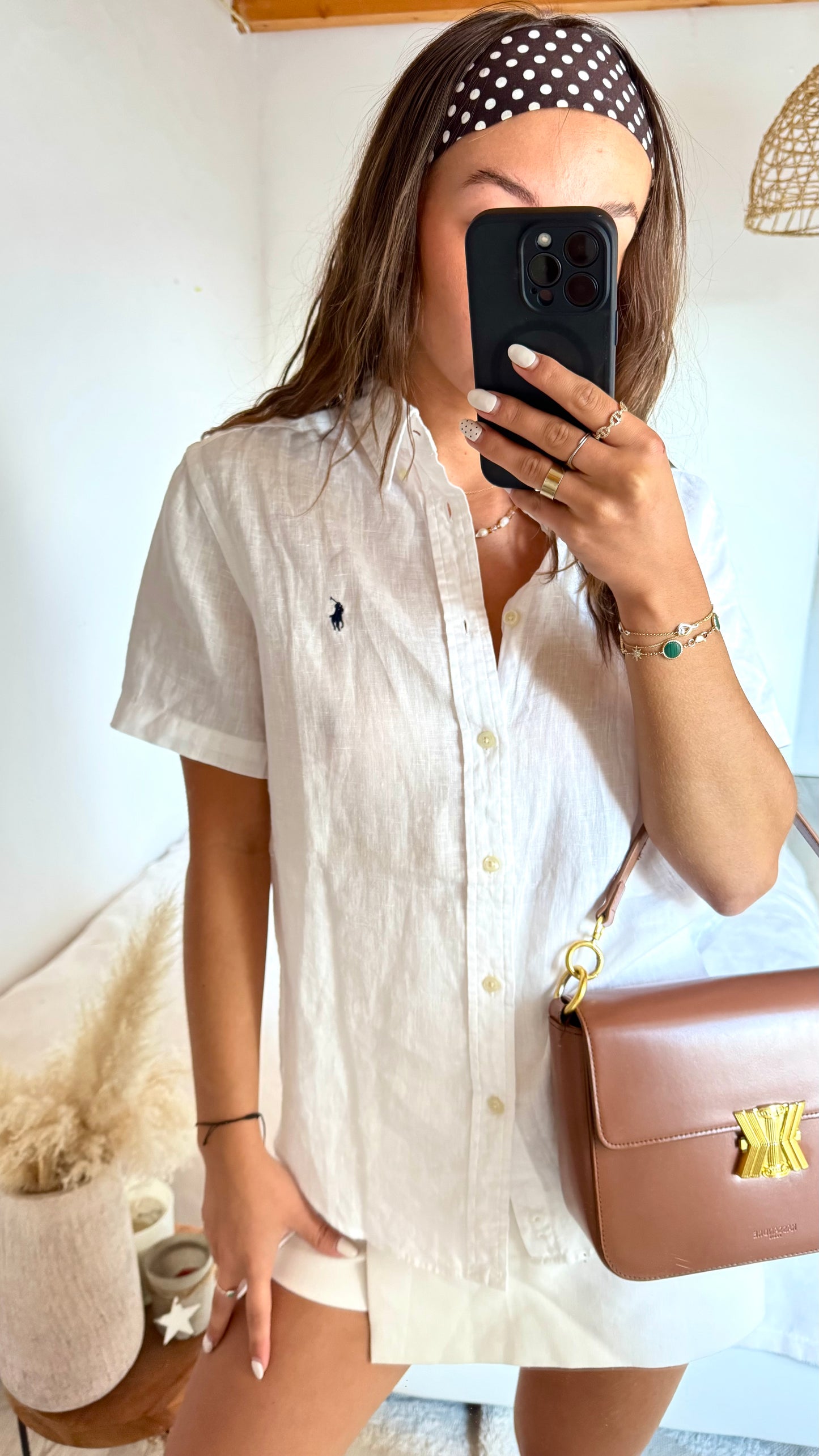 Chemise blanche en lin Ralph Lauren - S