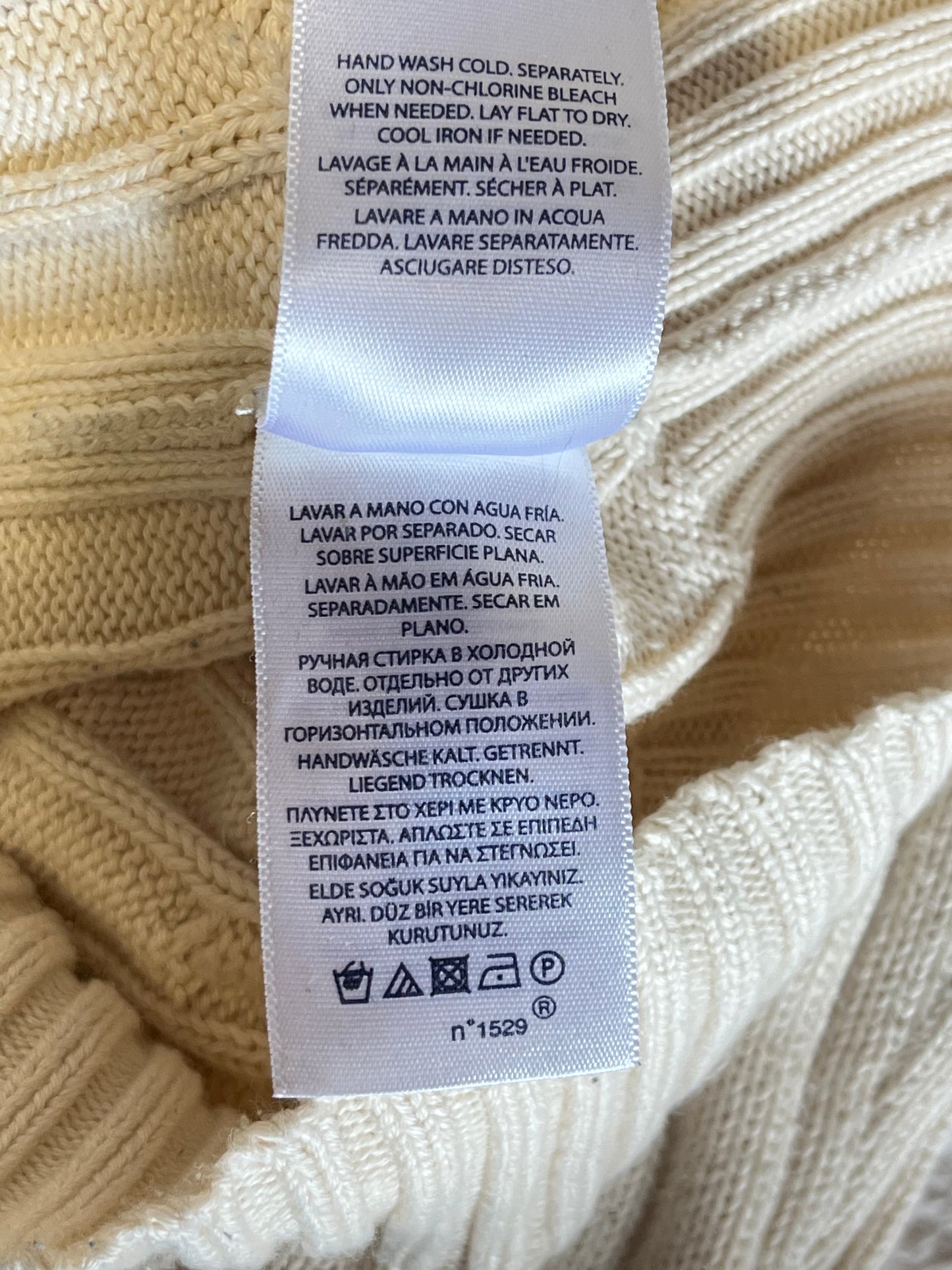 Pull torsadé crème Ralph Lauren - M