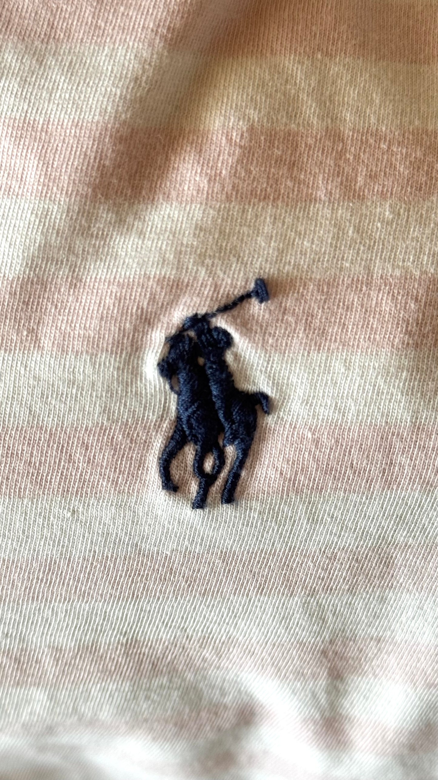 T-shirt rayé rose Ralph Lauren - M