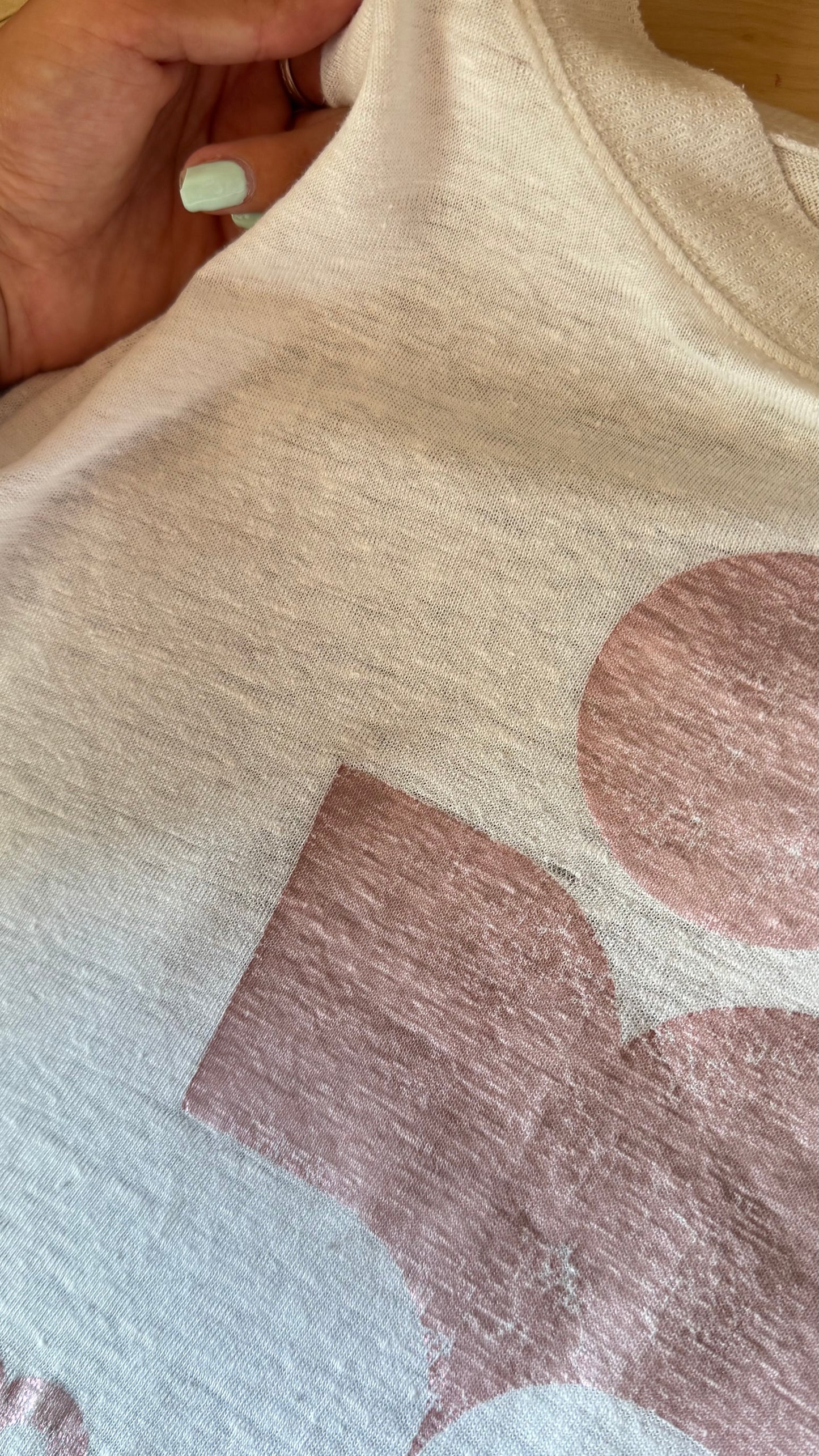 Pull en lin blanc et rose irisé Isabel Marant - M
