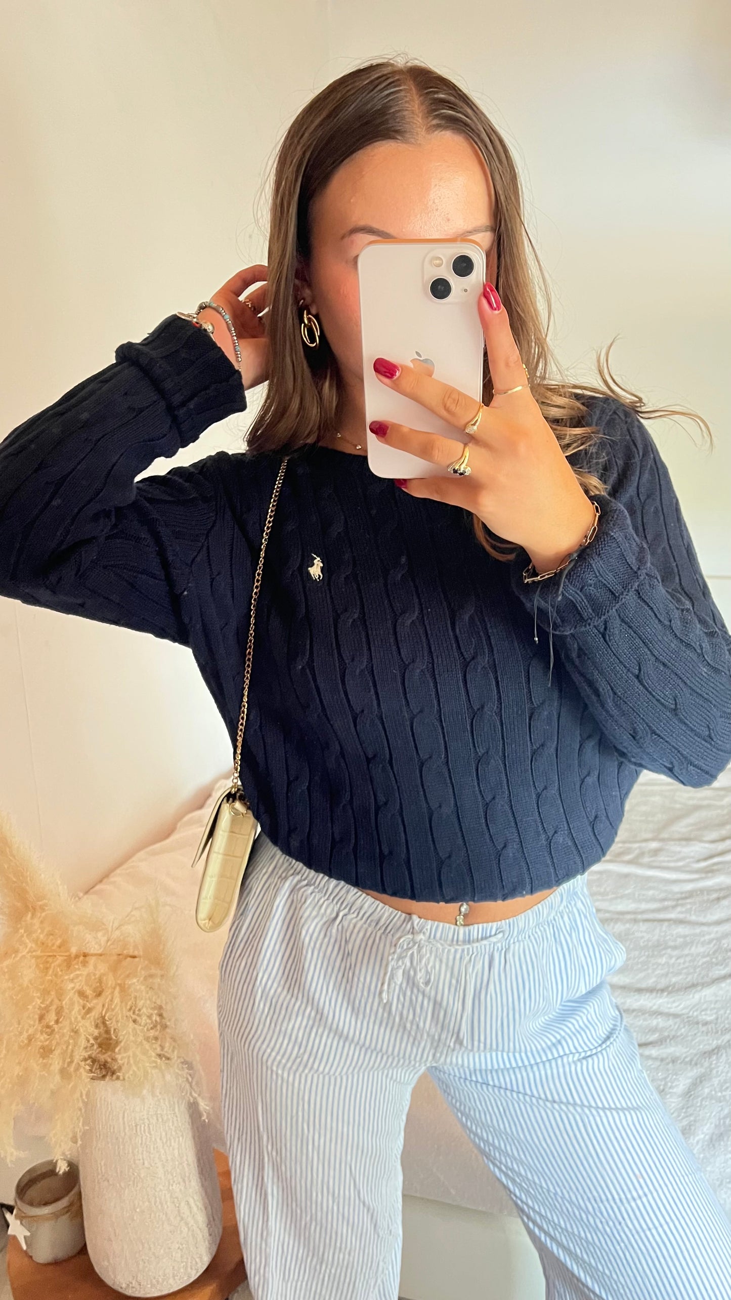 Pull torsadé marine Ralph Lauren - M