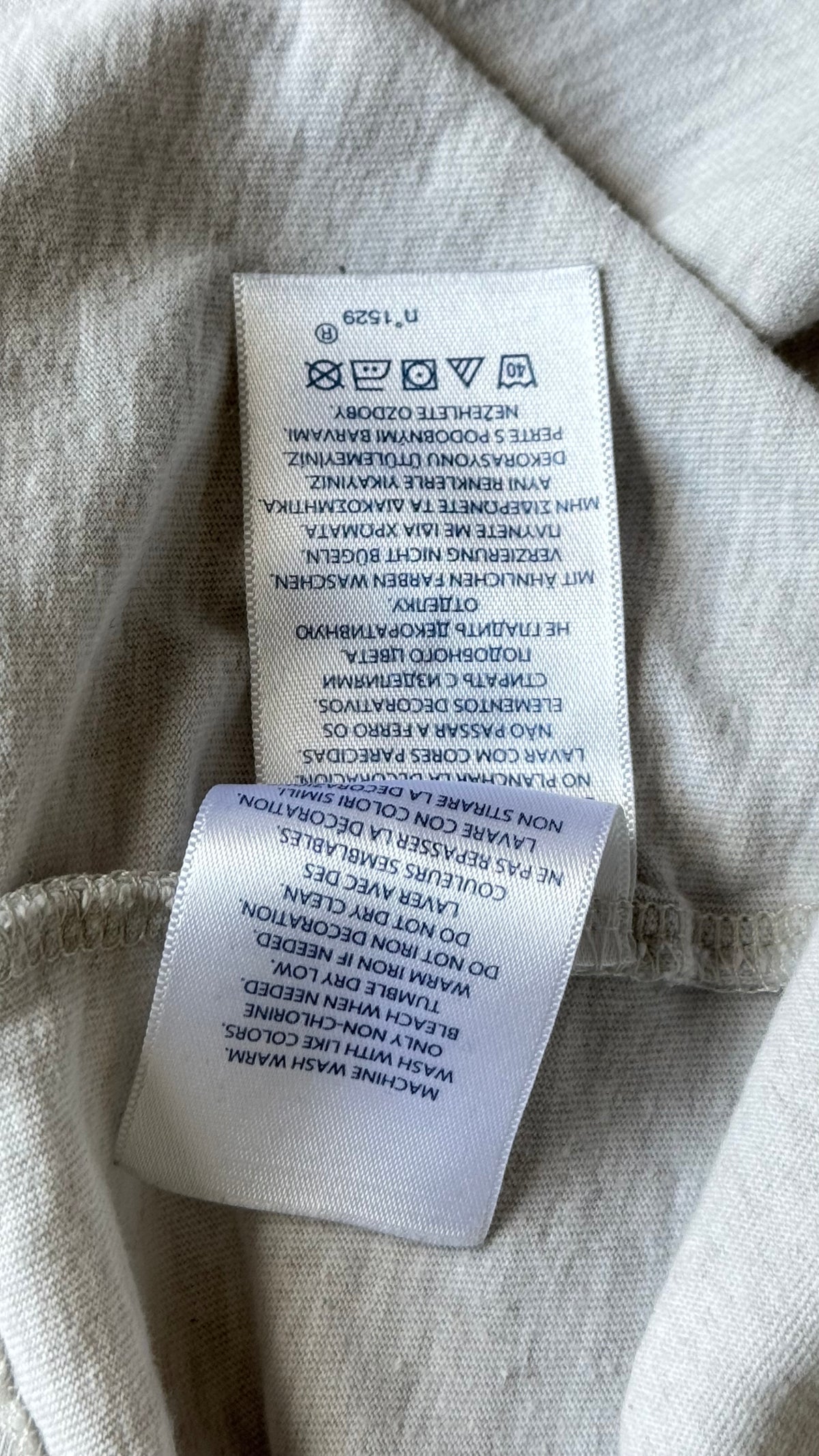 T-shirt col rond gris clair Ralph Lauren - S