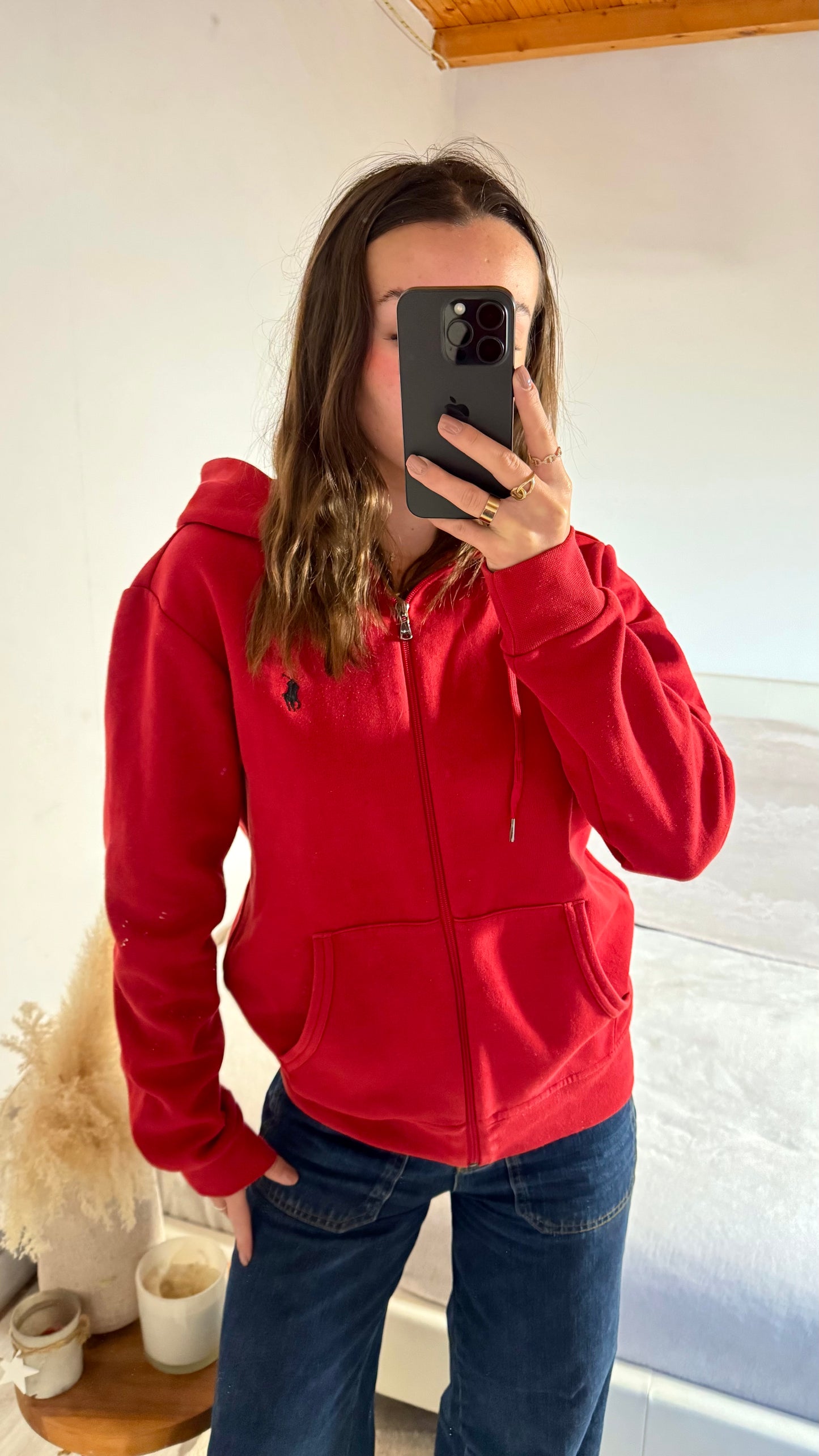 Veste à capuche rouge Ralph Lauren - S homme / M femme
