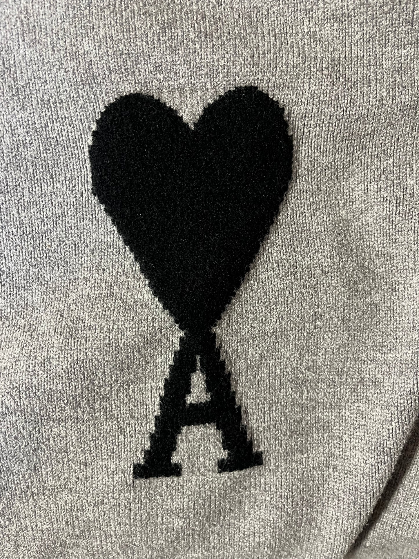 Pull en laine gris Ami Paris -