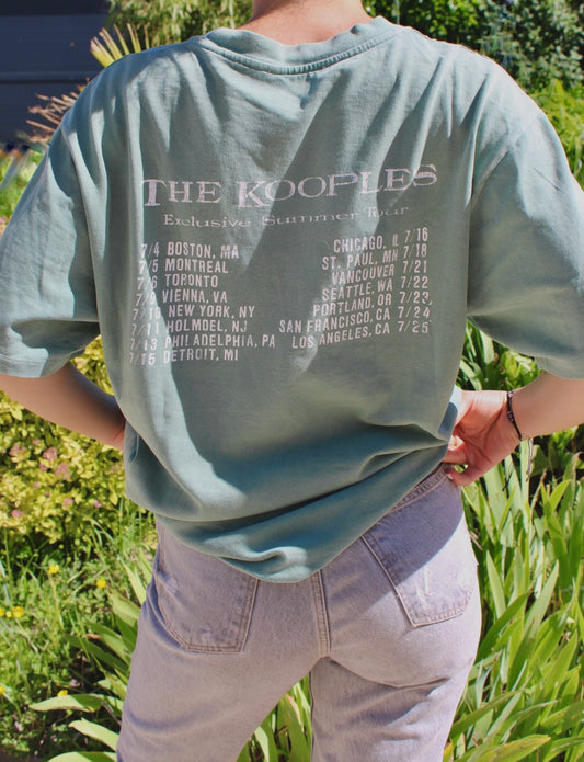 T-shirt vert pastel écritures dos The Kooples - M homme / L femme
