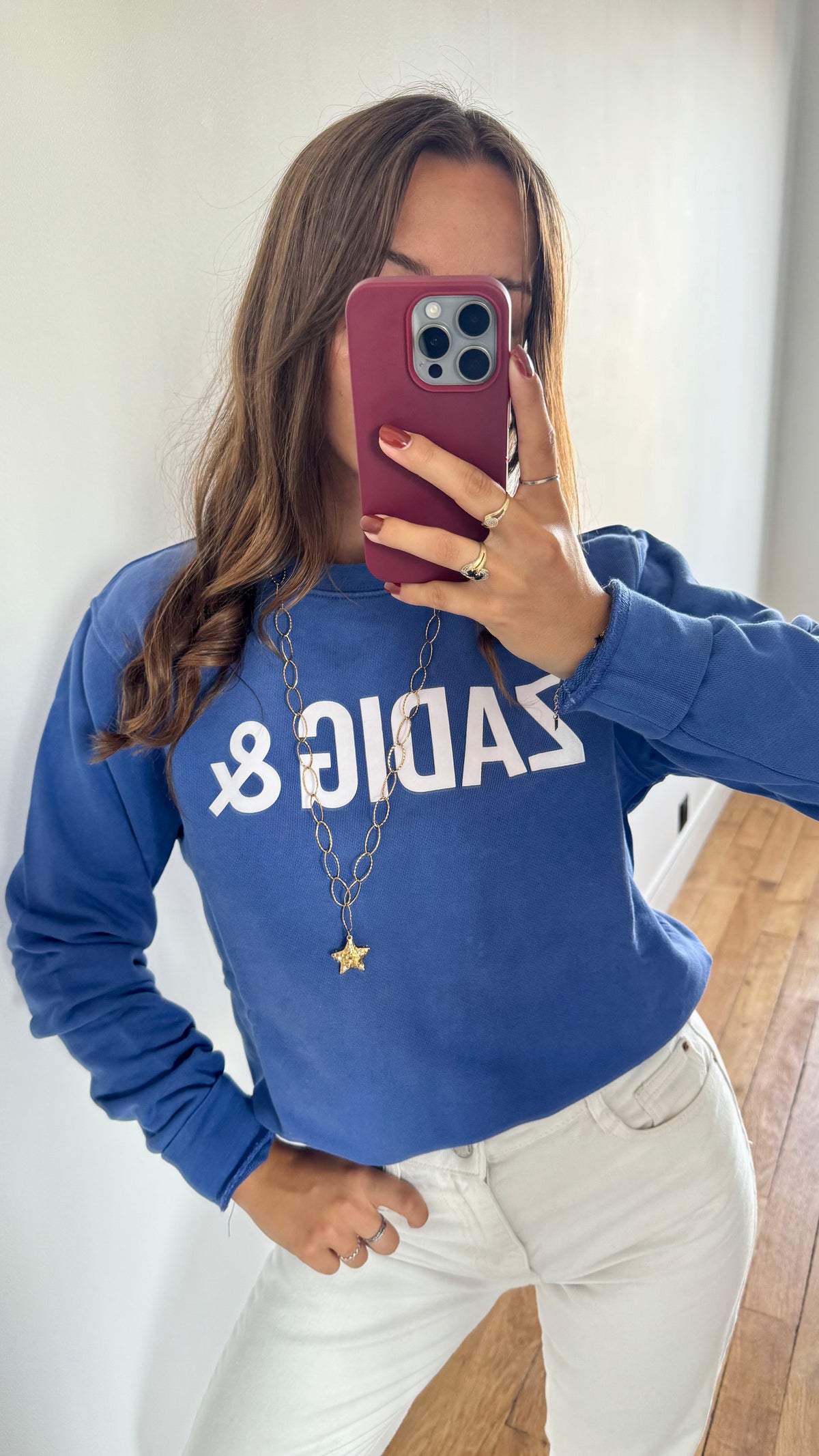 Sweat col rond bleu Zadig & Voltaire - M