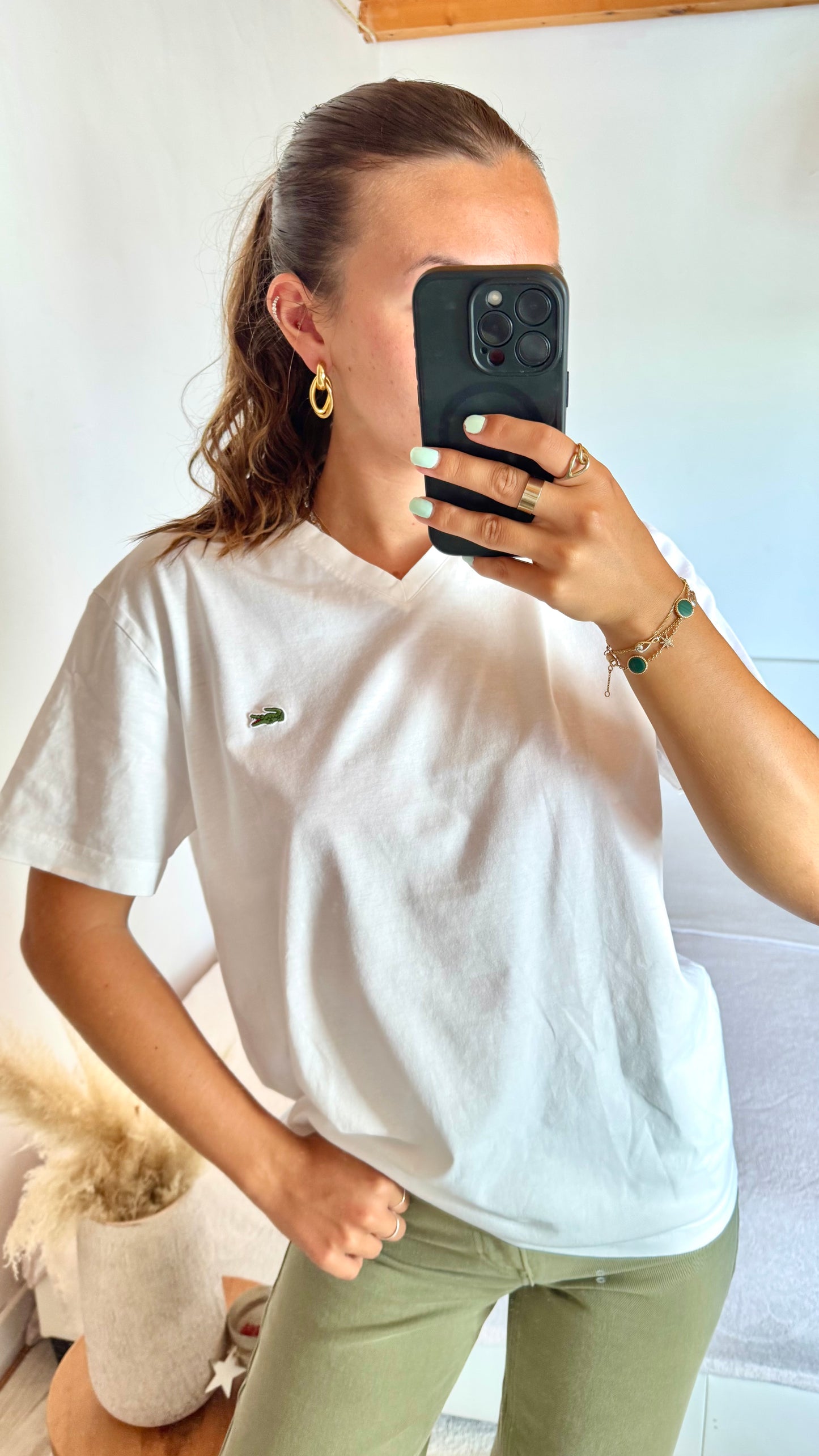 T-shirt Lacoste blanc - M homme / L femme