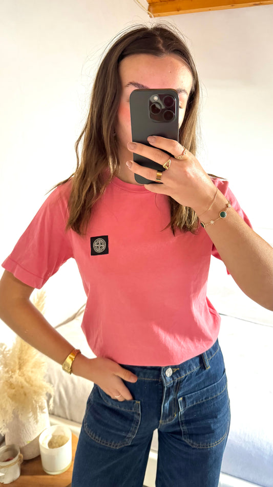 T-shirt rose Stone Island - S