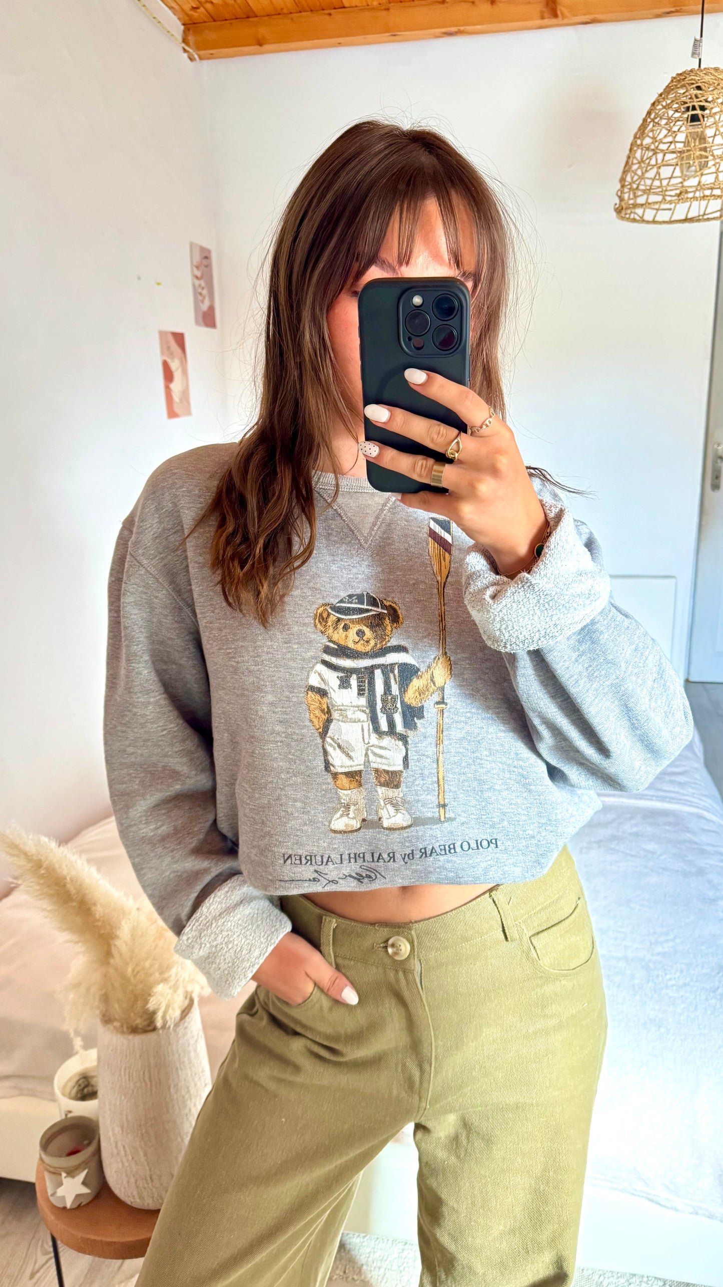 Sweat gris Teddy Bear Ralph Lauren - L unisex