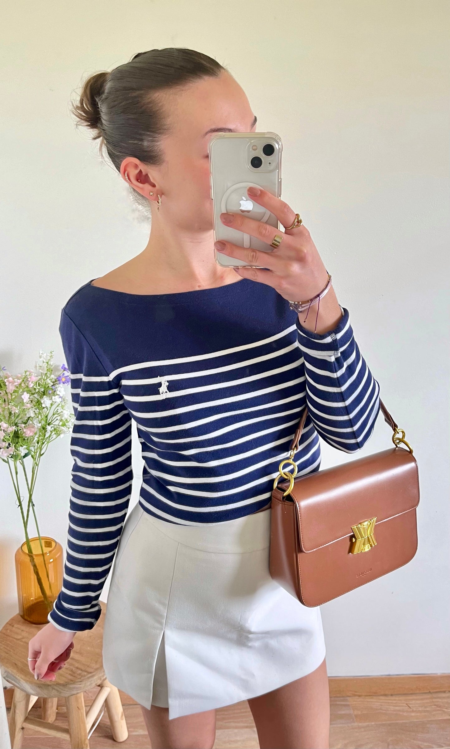 Pull marinière col bateau Ralph Lauren - S