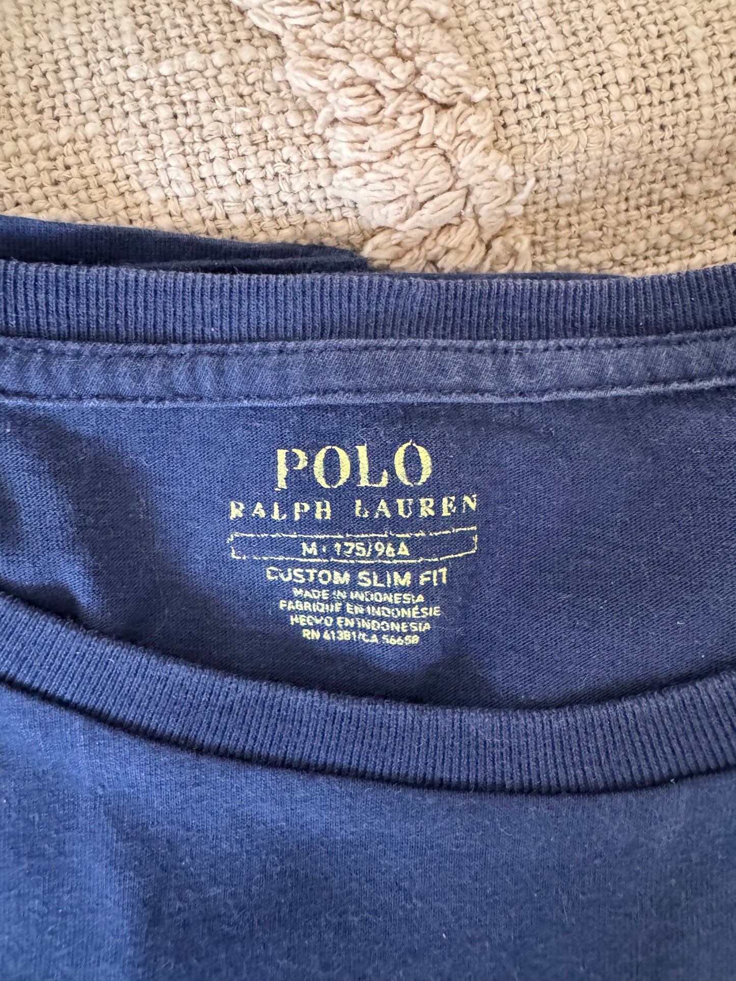 T-shirt col rond marine Ralph Lauren - M