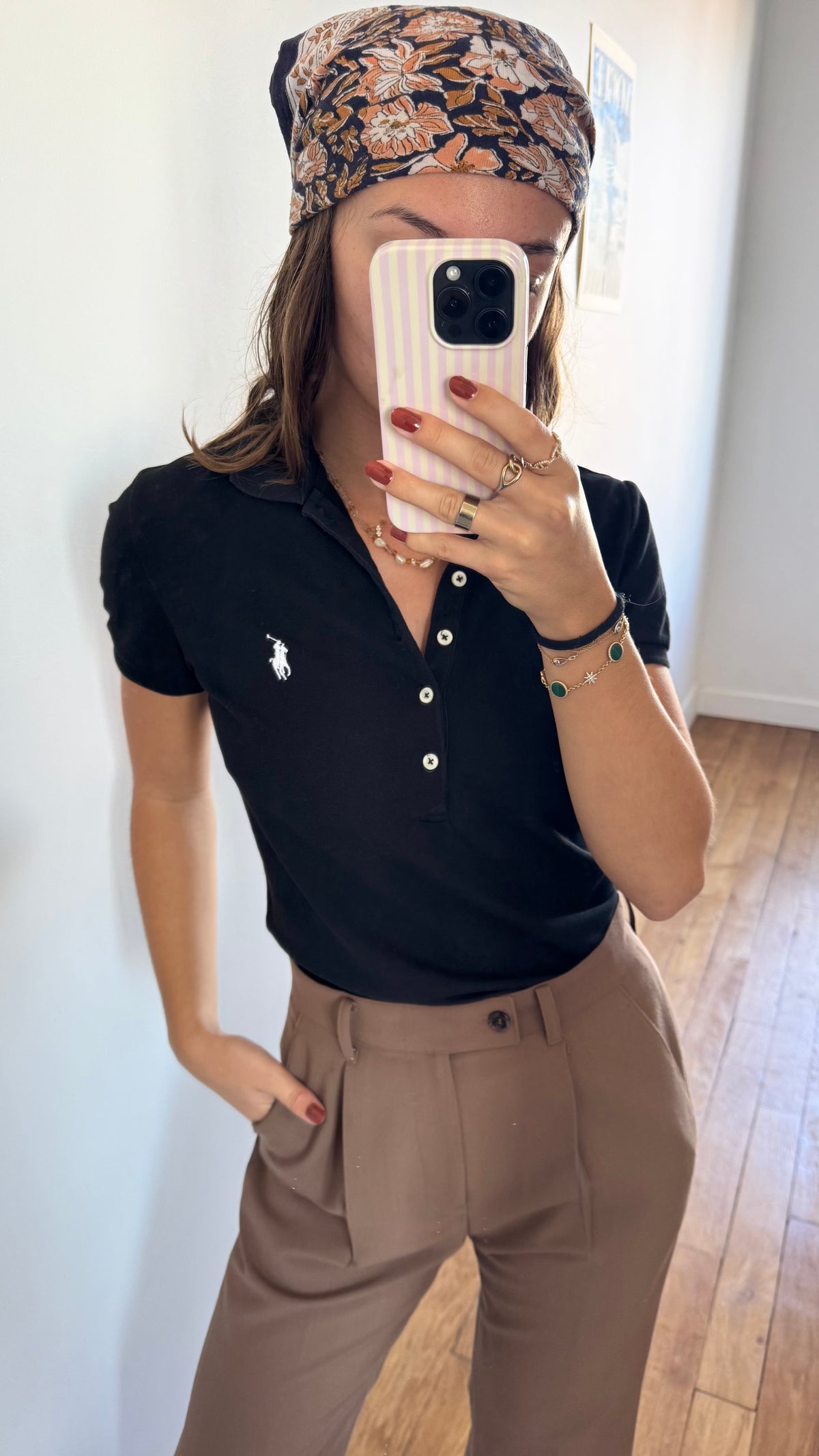 Polo noir Ralph Lauren - XS