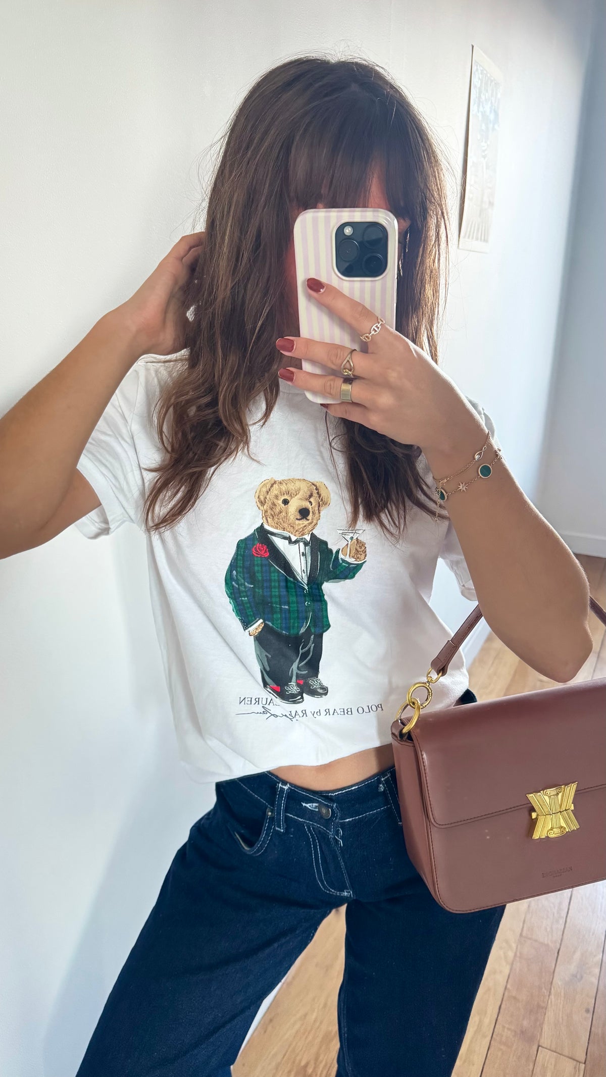 T-shirt blanc nounours Ralph Lauren - S homme / S-M femme
