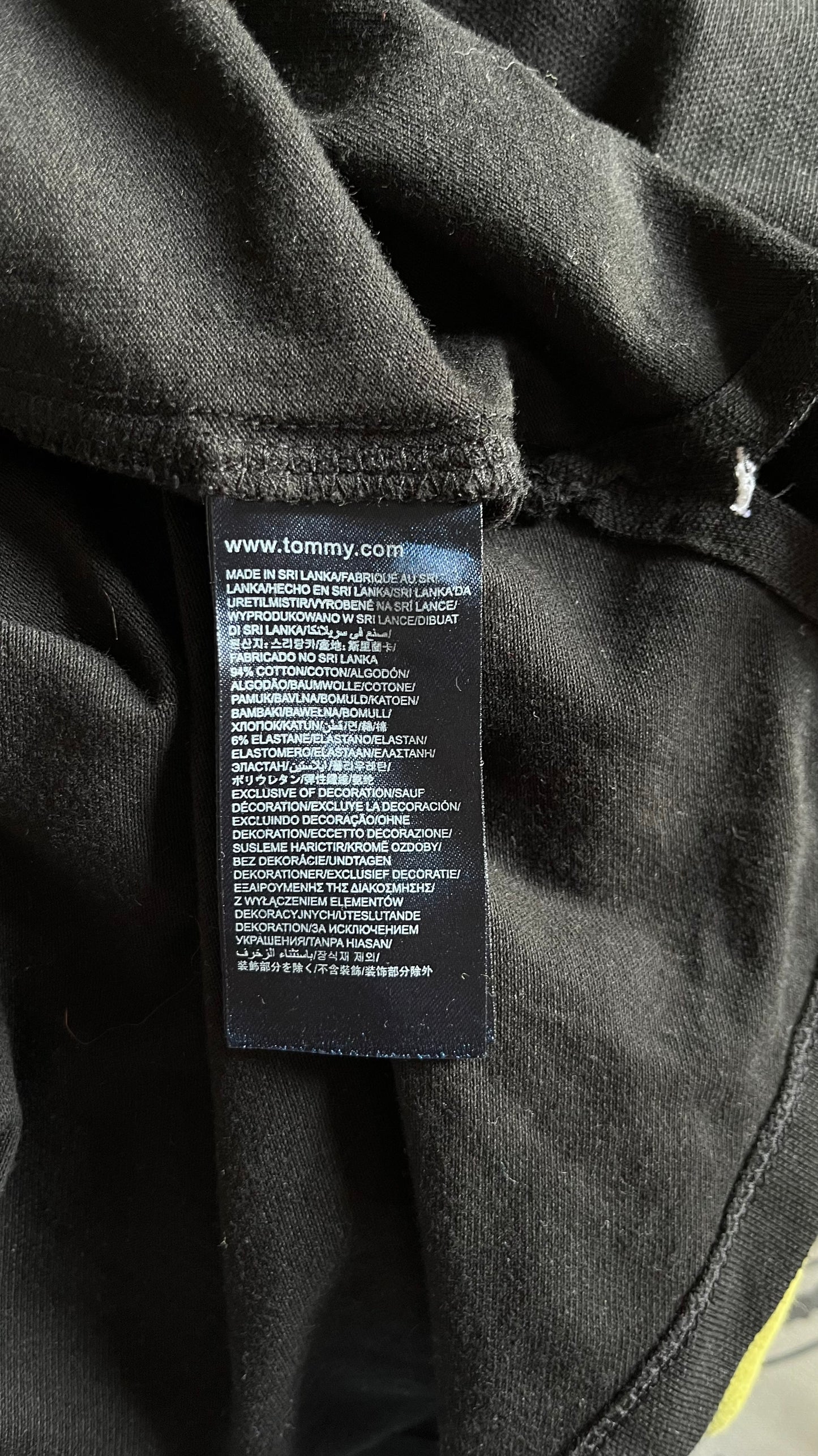 Polo noir Tommy Hilfiger - S