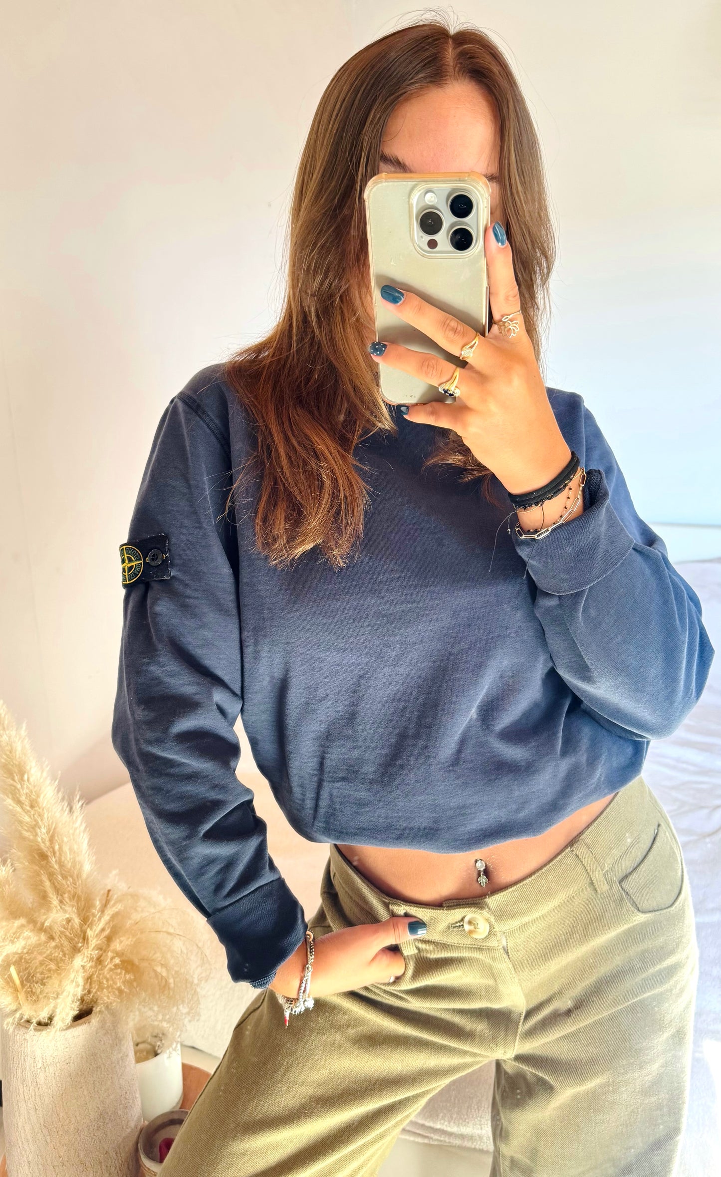 Pull bleu marine Stone Island - S