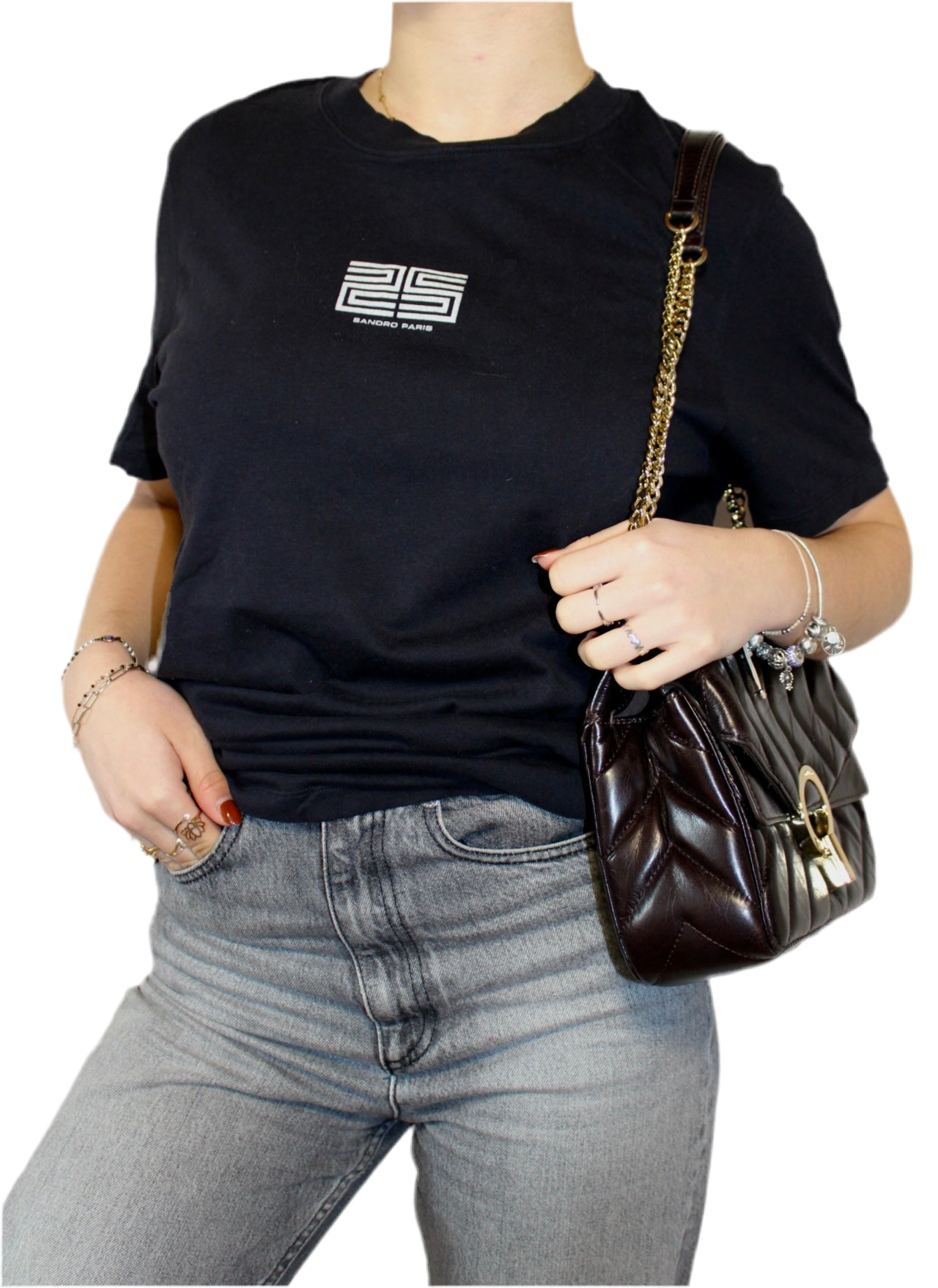 T-shirt noir Sandro - M/L