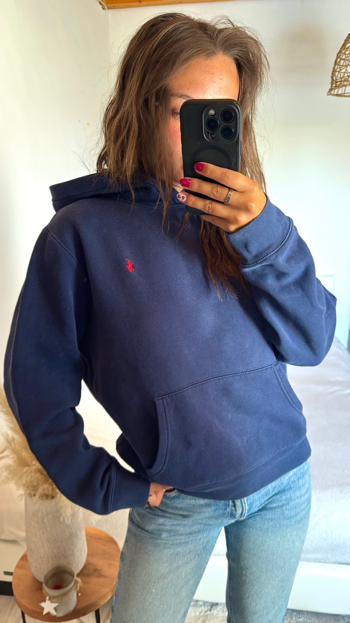 Sweat à capuche marine Ralph Lauren - S