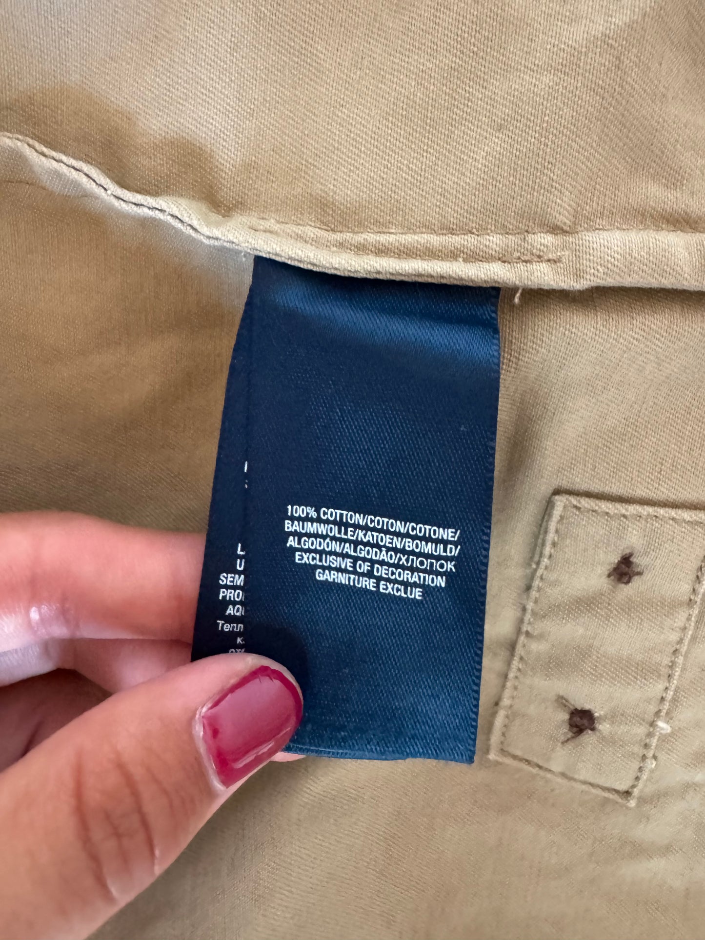 Veste toile de coton beige Ralph Lauren - M