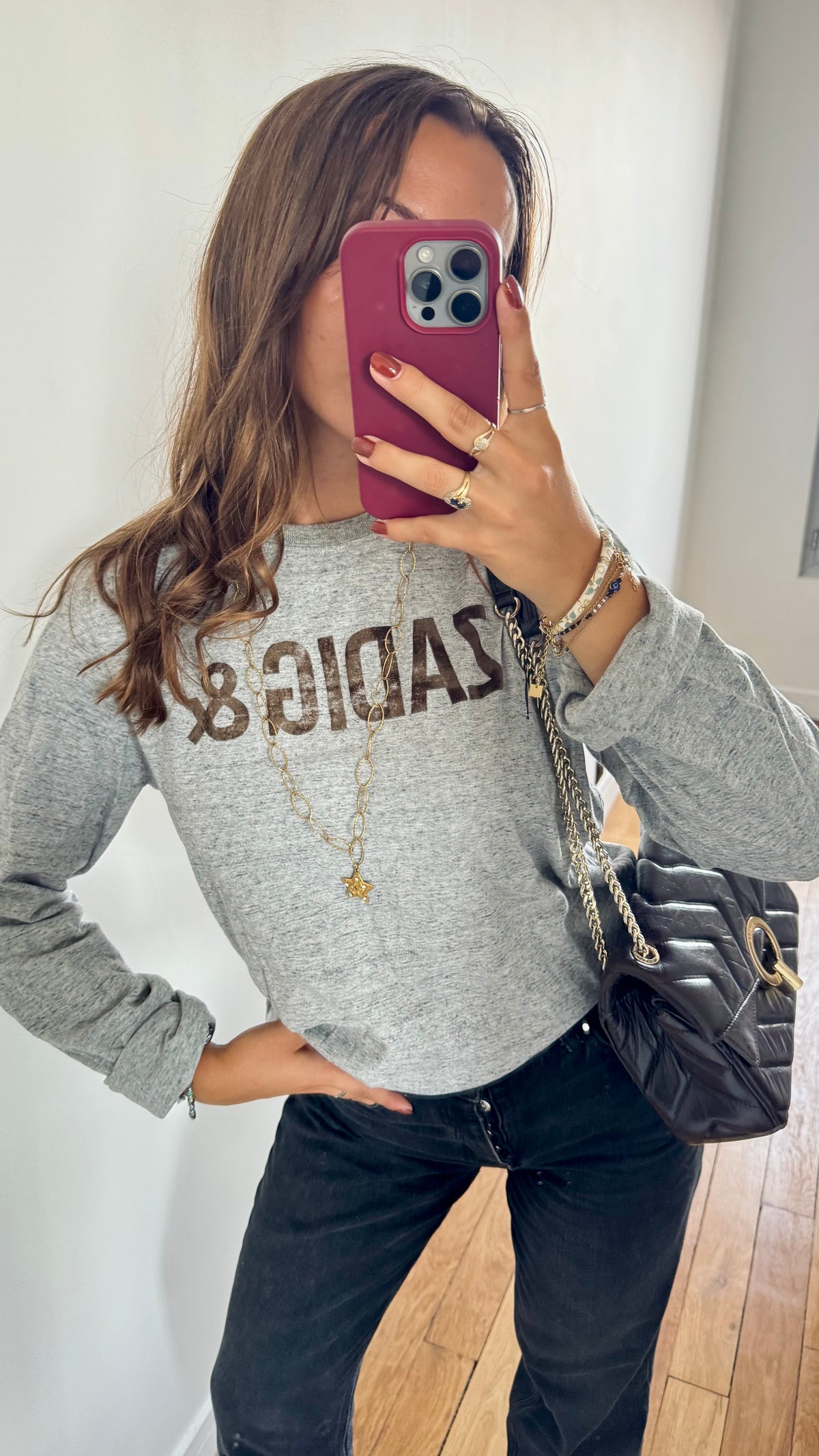 T-shirt manches longues gris Zadig & Voltaire - S
