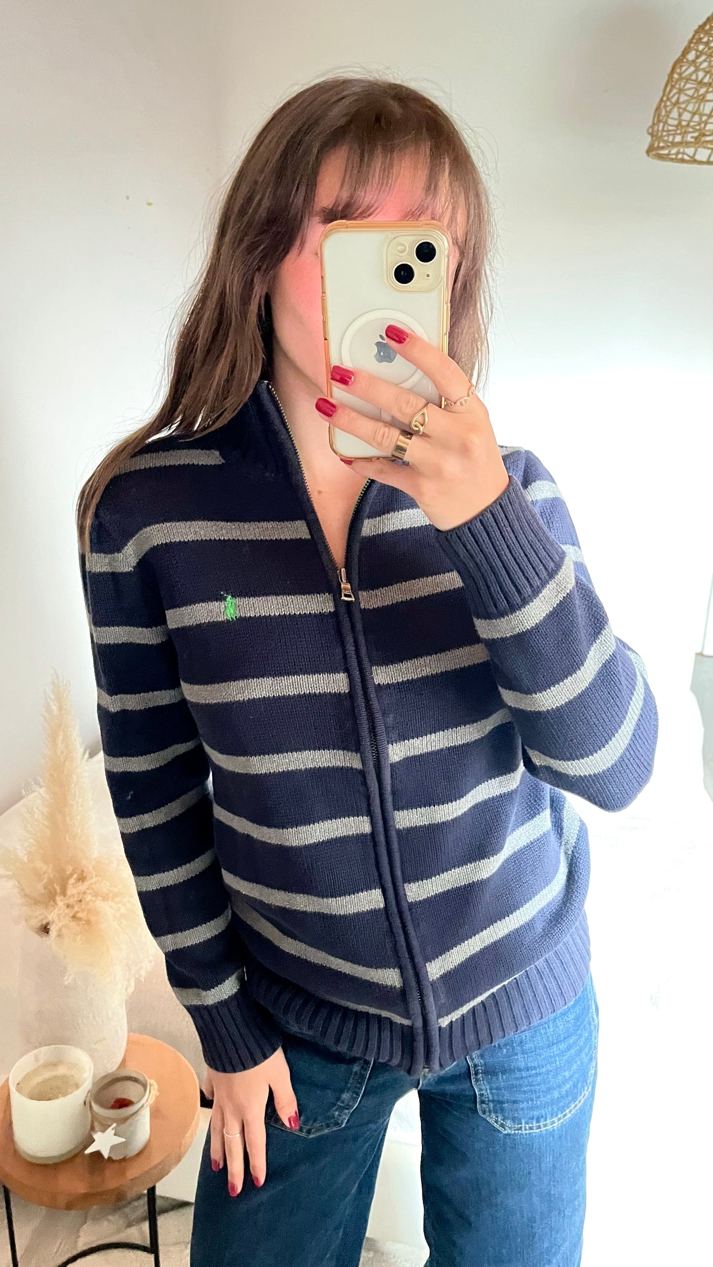 Veste à zip à rayures Ralph Lauren - S