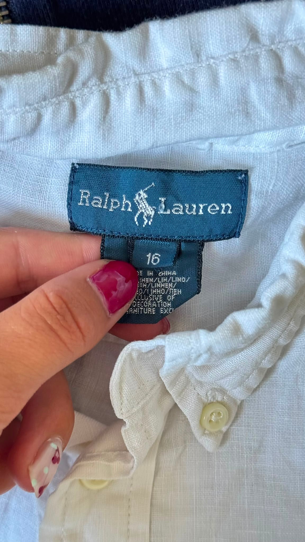 Chemise blanche en lin Ralph Lauren - S