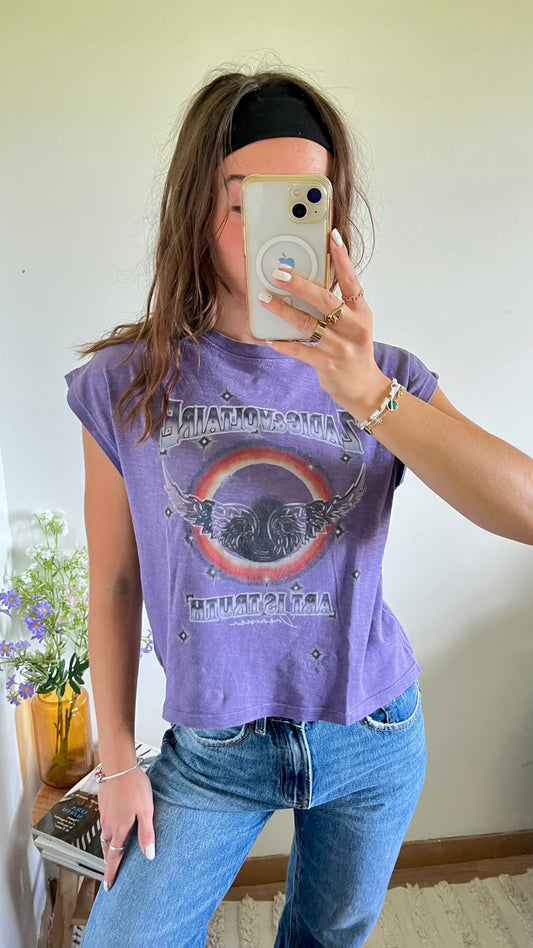 T-shirt violet écritures dos Zadig & Voltaire - S