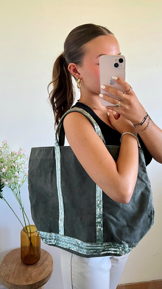 Sac cabas vert foncé Vanessa Bruno - L
