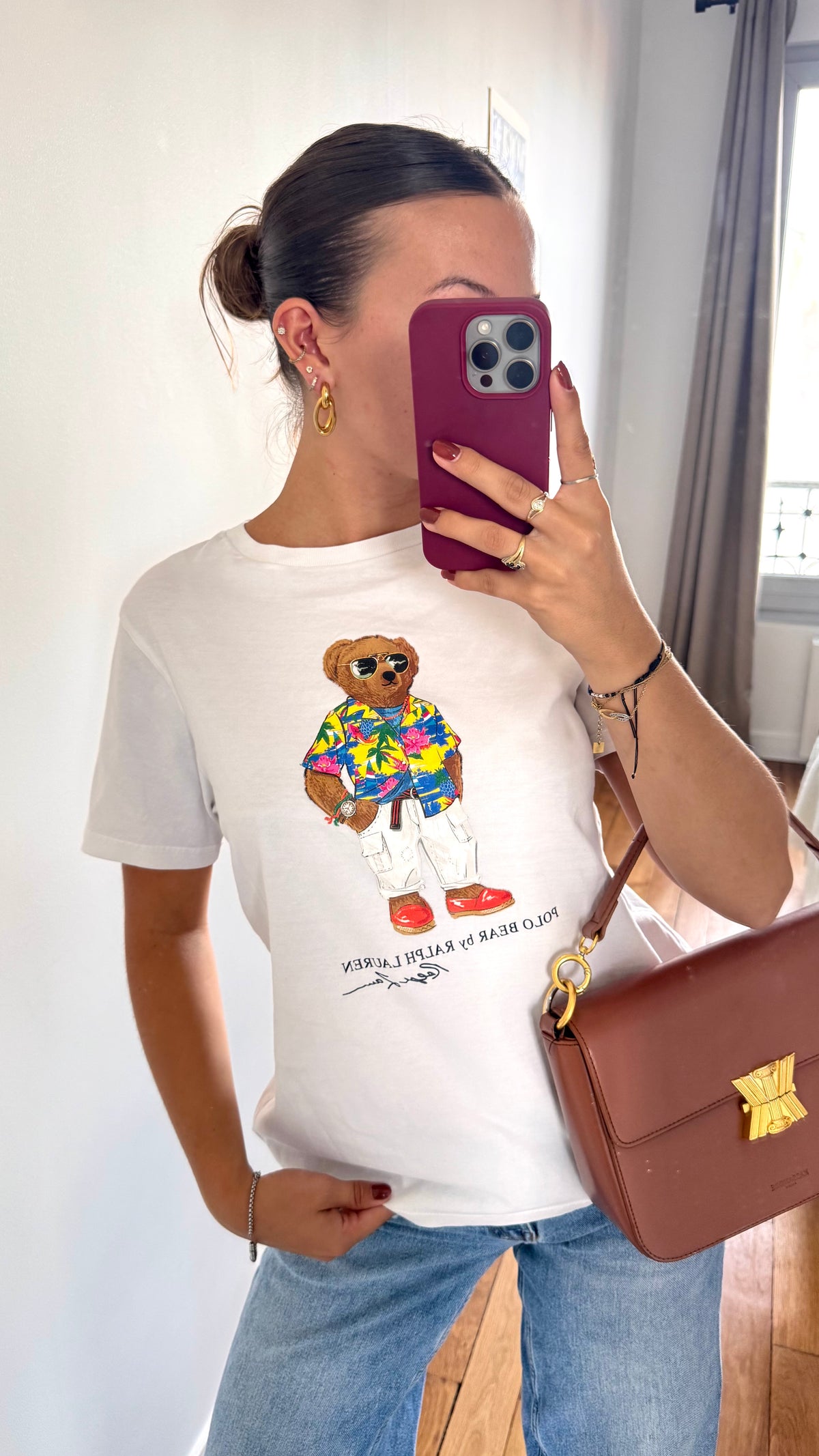 T-shirt blanc nounours Ralph Lauren - S