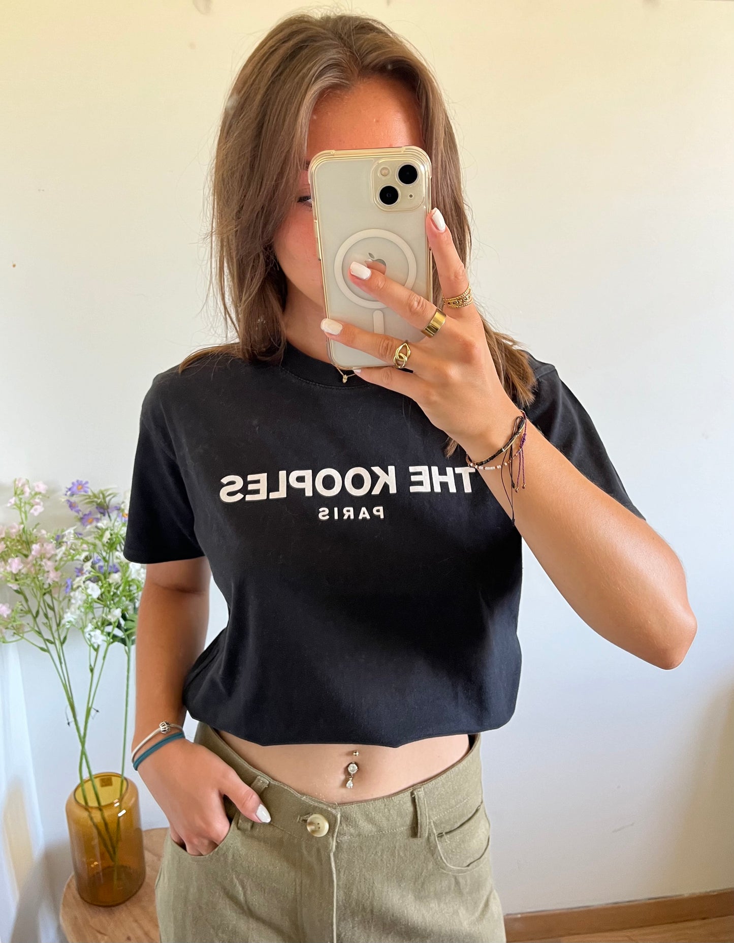 T-shirt noir The Kooples Paris - S
