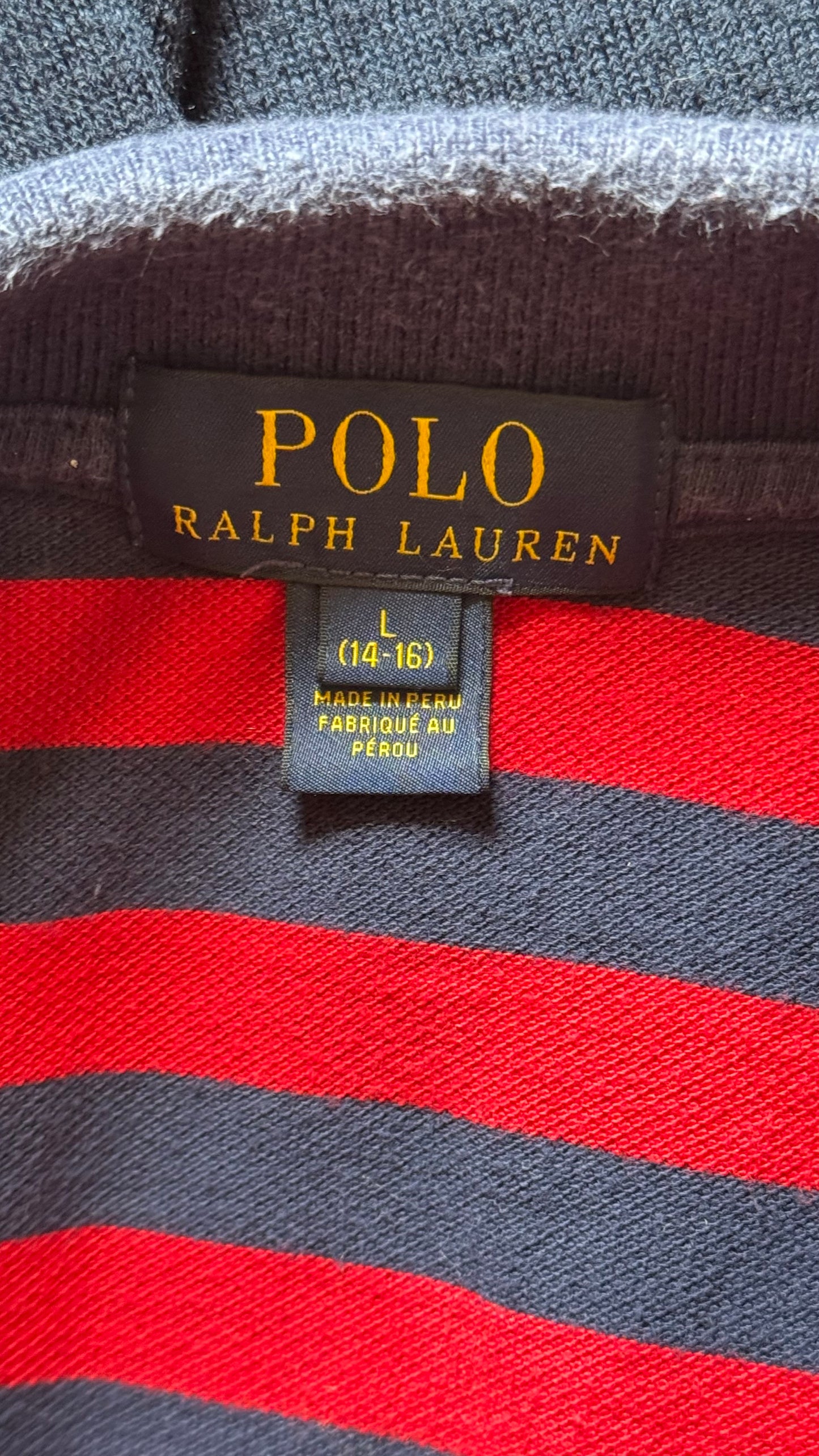 Polo manches longues rayé Ralph Lauren - S
