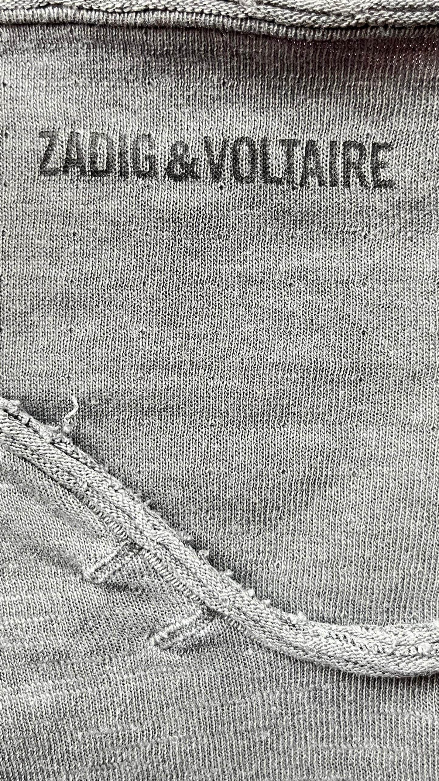 Pull léger gris chiné Zadig & Voltaire gris - S