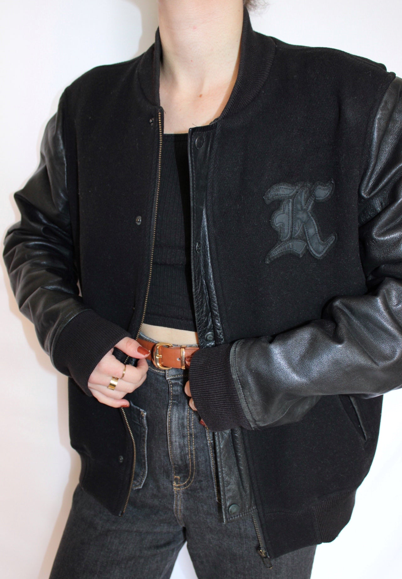 Veste bomber noir mixte The Kooples - L