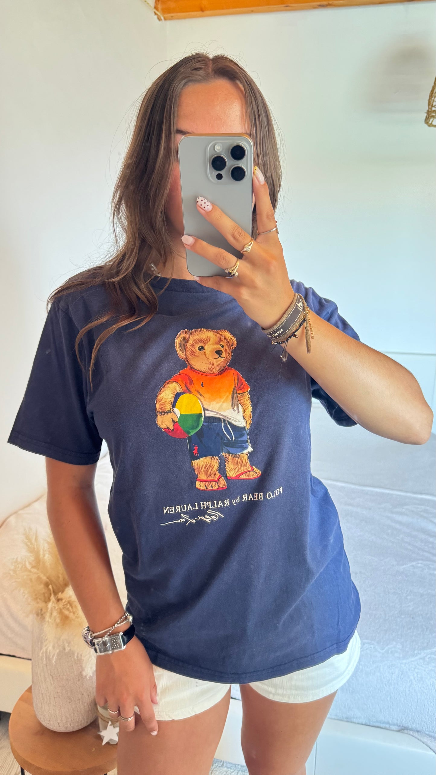 T-shirt nounours bleu marine Ralph Lauren - M