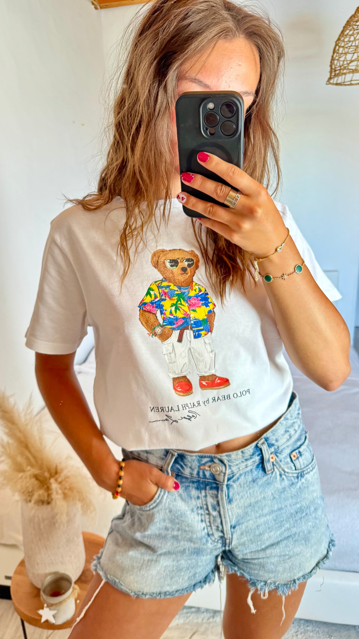 T-shirt nounours blanc Ralph Lauren - S