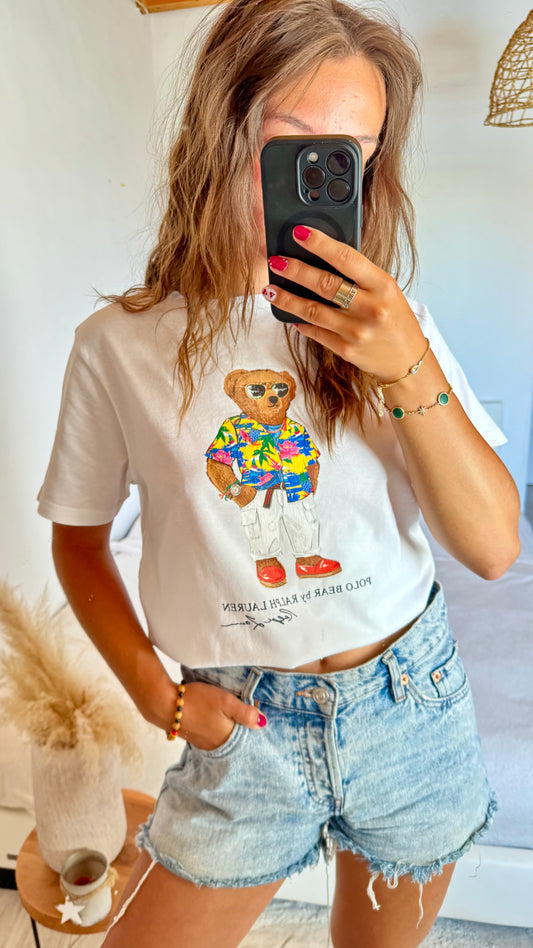 T-shirt nounours blanc Ralph Lauren - S