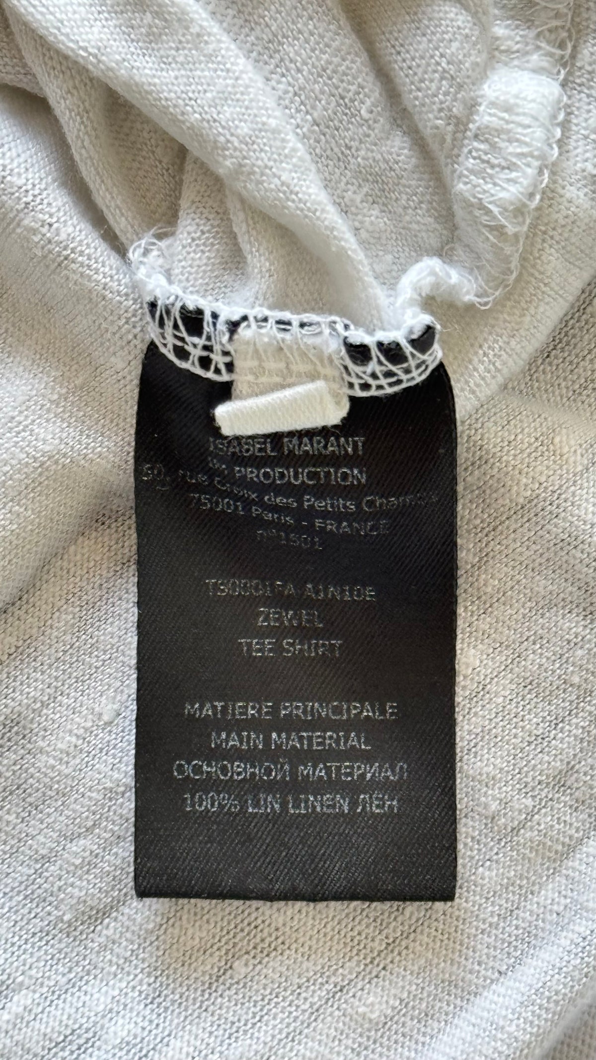 T-shirt en lin rose irisé Isabel Marant - S