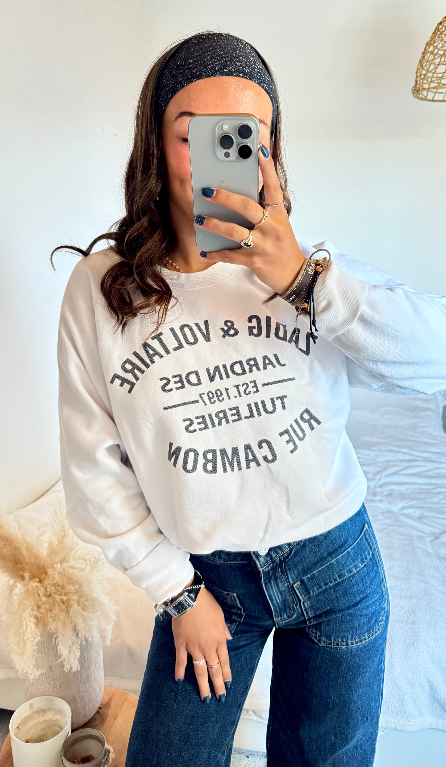 Sweat col rond blanc Zadig & Voltaire - S