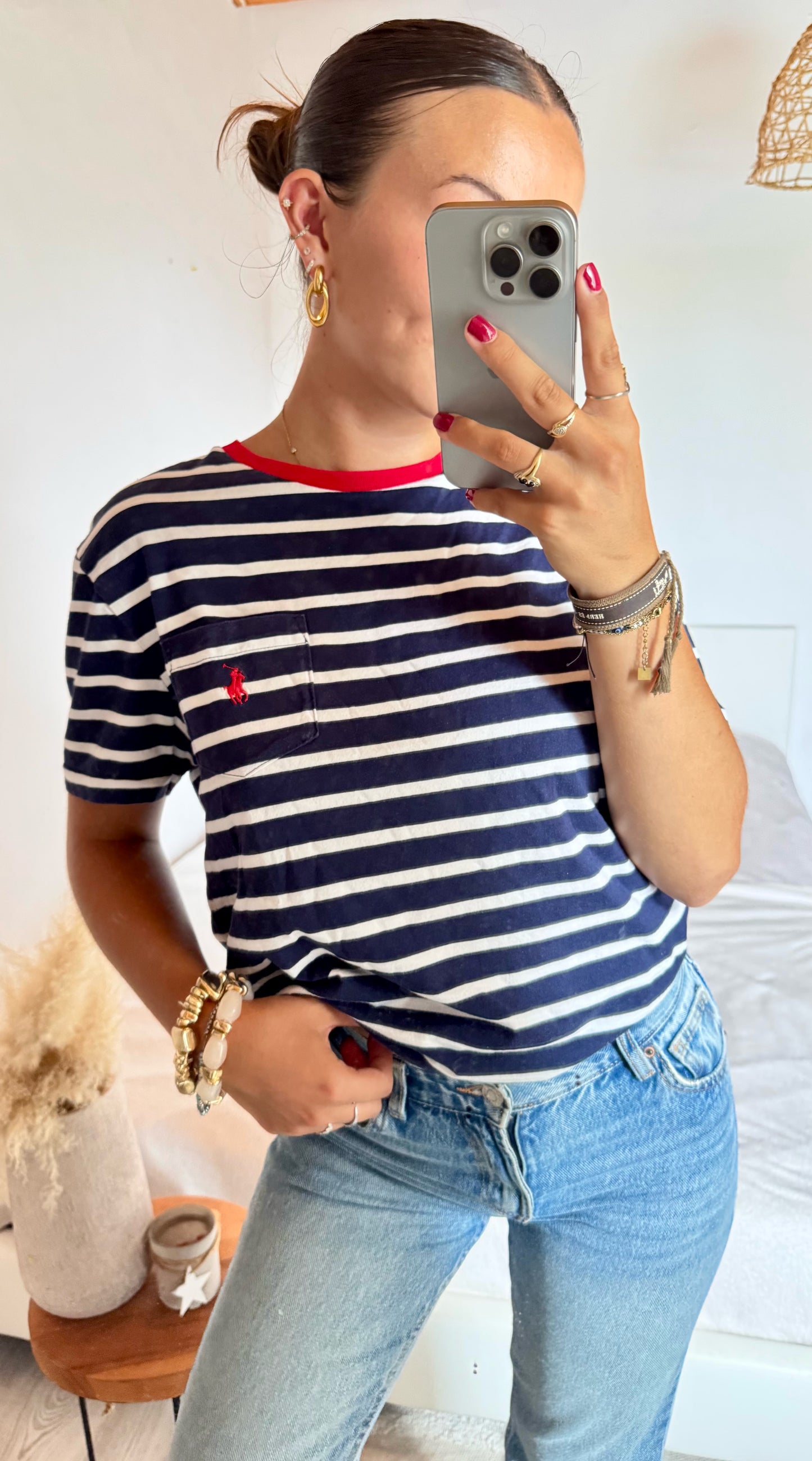 T-shirt marinière Ralph Lauren - M
